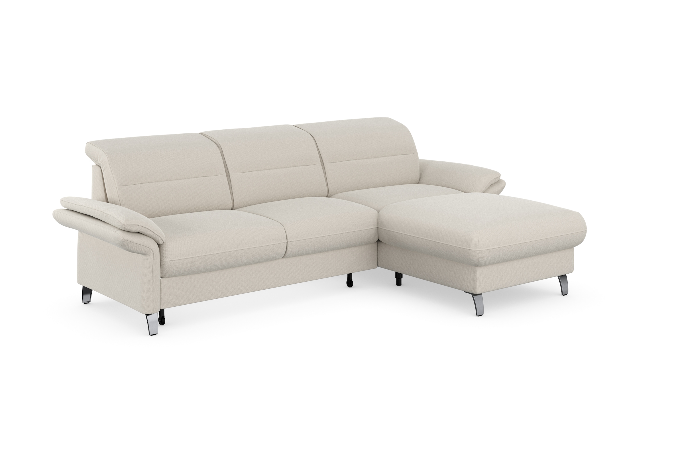 sit&more Ecksofa »Grenoble L-Form mit Federkern«, wahlweise mit Bettfunktion, Bettkasten, Arm- und Kopfteilverstellung