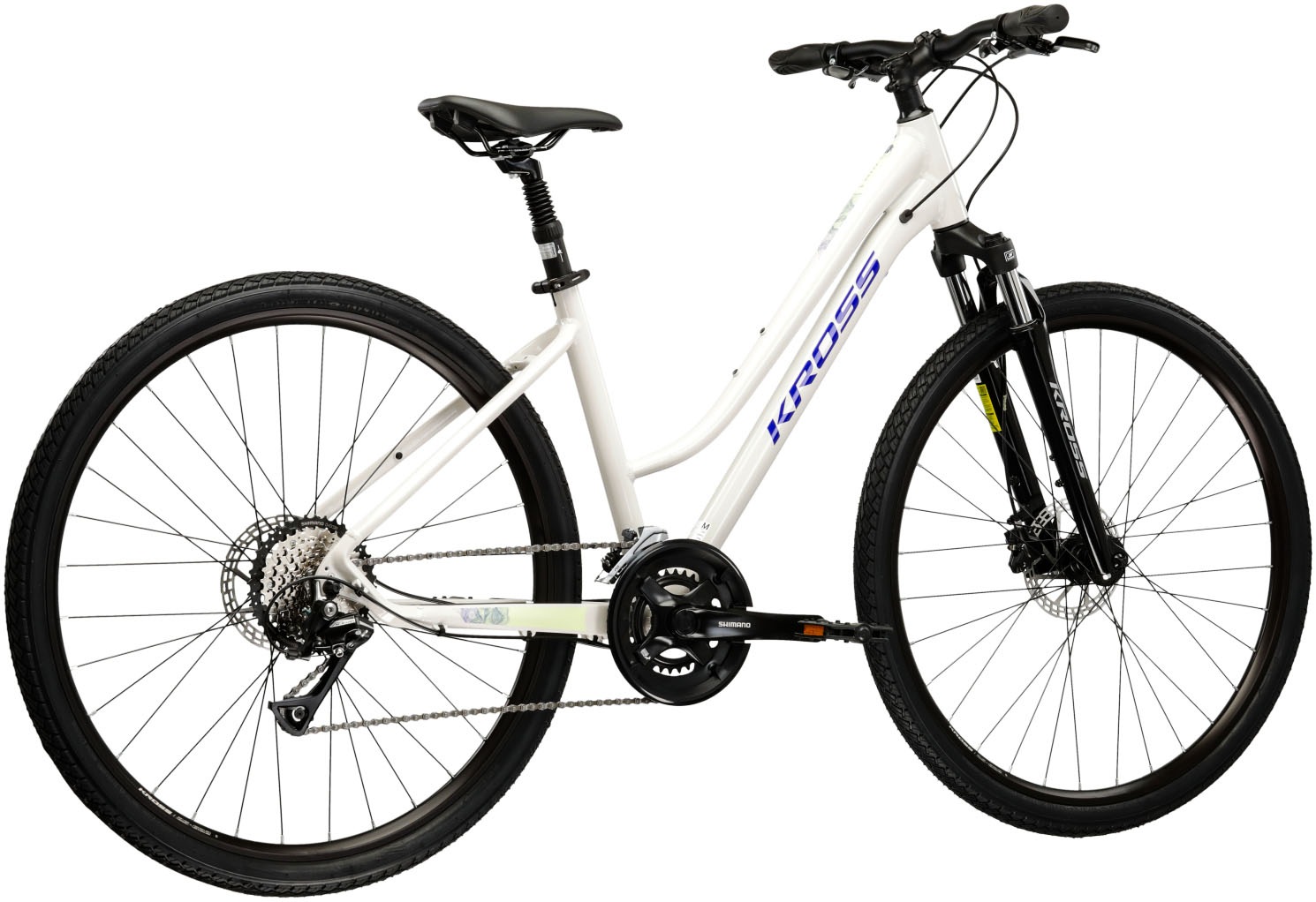 Kross Crossrad »KROSS Crossrad Damen 28" Evado 4.0 grau 16 Gänge« 16 Gang Shimano ACERA M3020 Schaltwerk Kettenschaltung