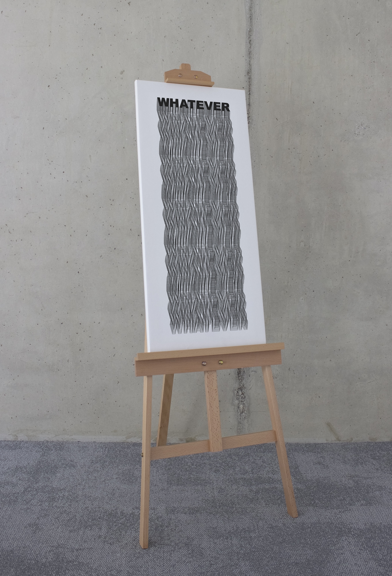 Komar Leinwandbild »Typo Whatever - Größe 40 x 90 cm«, Natur, (1 St.), Keilrahmenbild mi Echtholzrahmen
