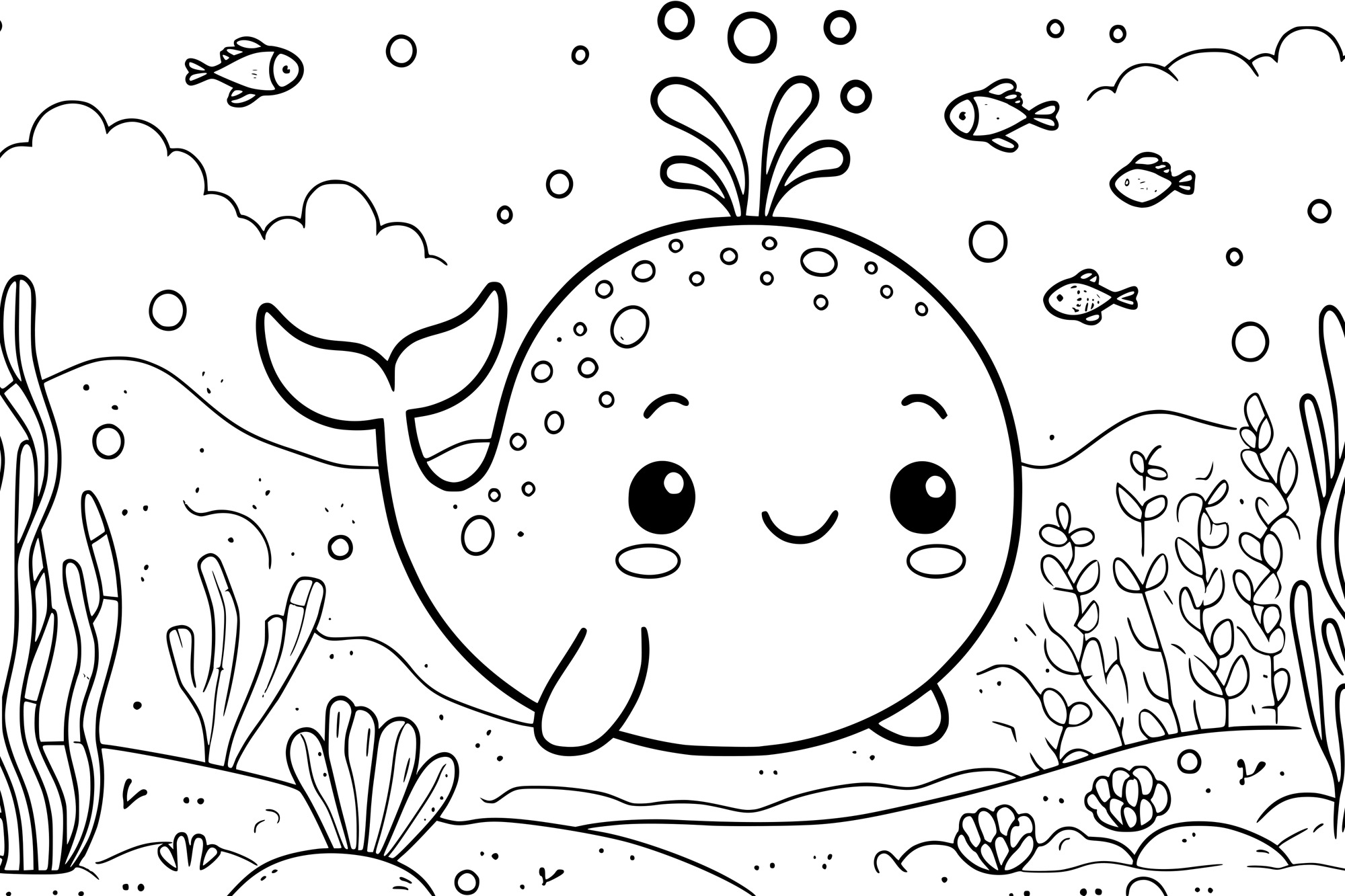 queence Bild »Kleiner Wal« Blätter   Blätterbilder   Figuren   Fisch & Meer günstig online kaufen