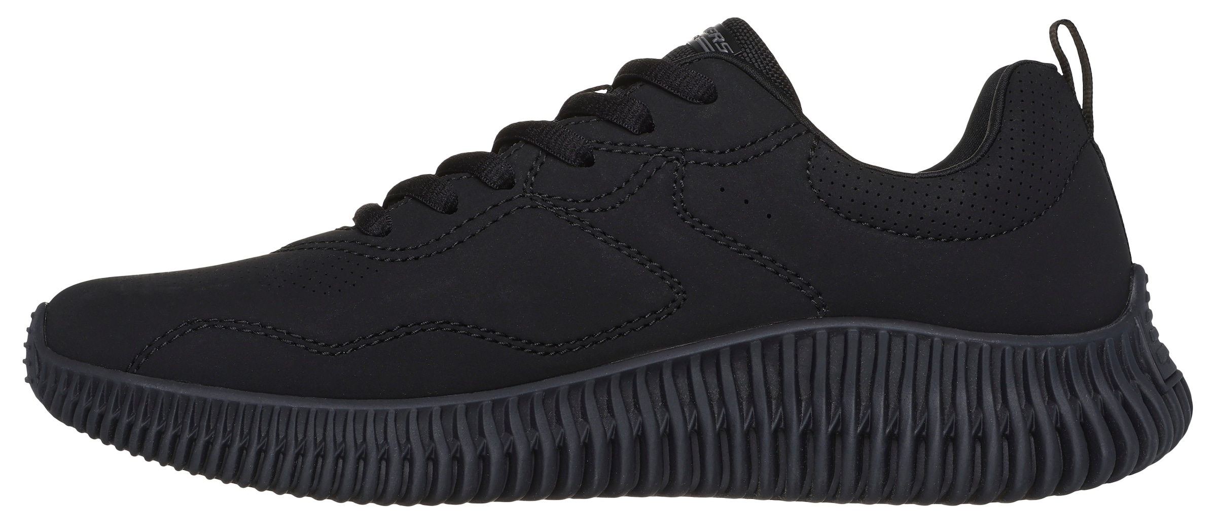 Skechers Sneaker »BOBS GEO-HOW DEBONAIR«, Freizeitschuh, Halbschuh, Schnürschuh im monochrome Look