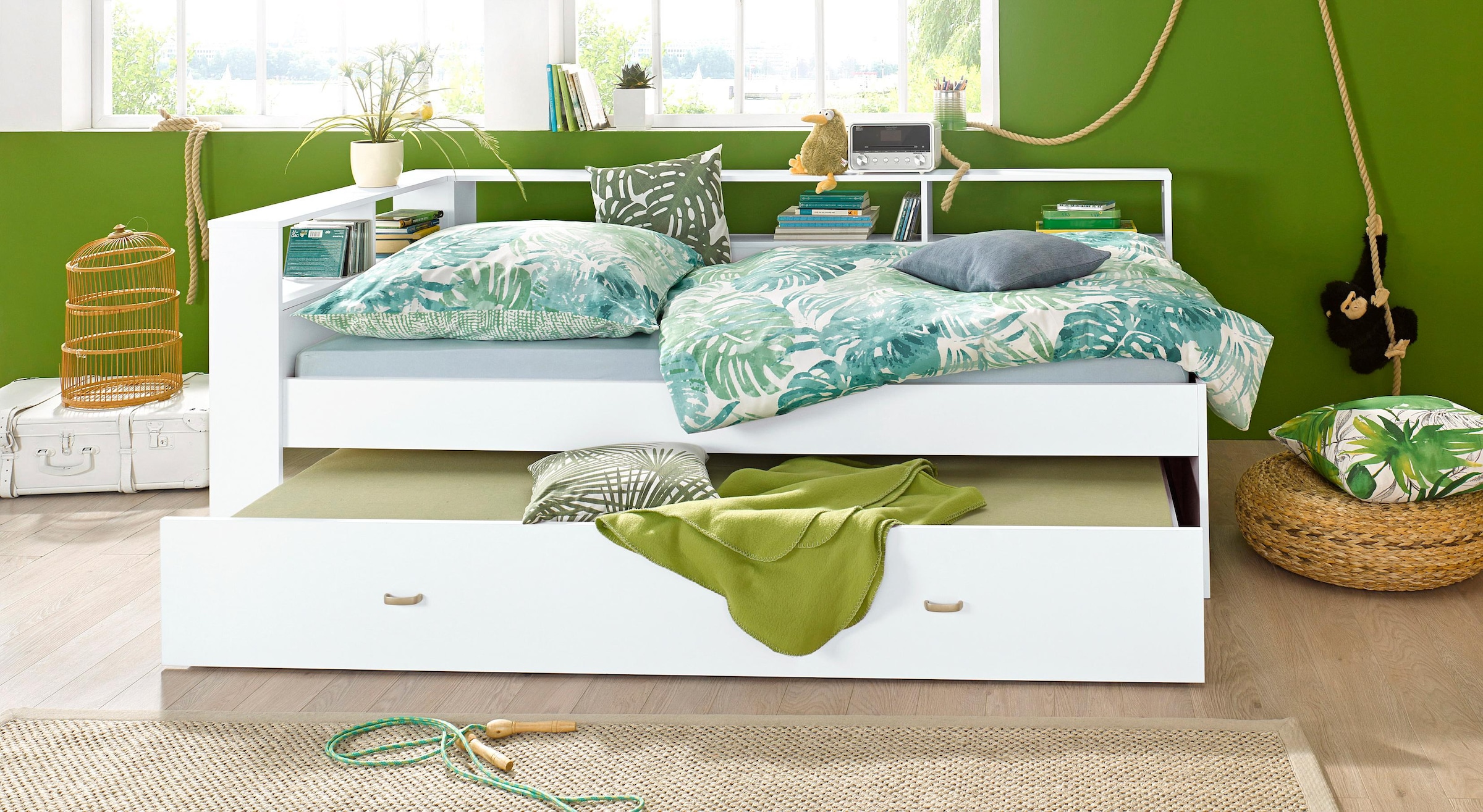 2. Bild von INOSIGN Funktionsbett, Jugendbett, inklusive 2. Schlafgelegenheit und Regalen