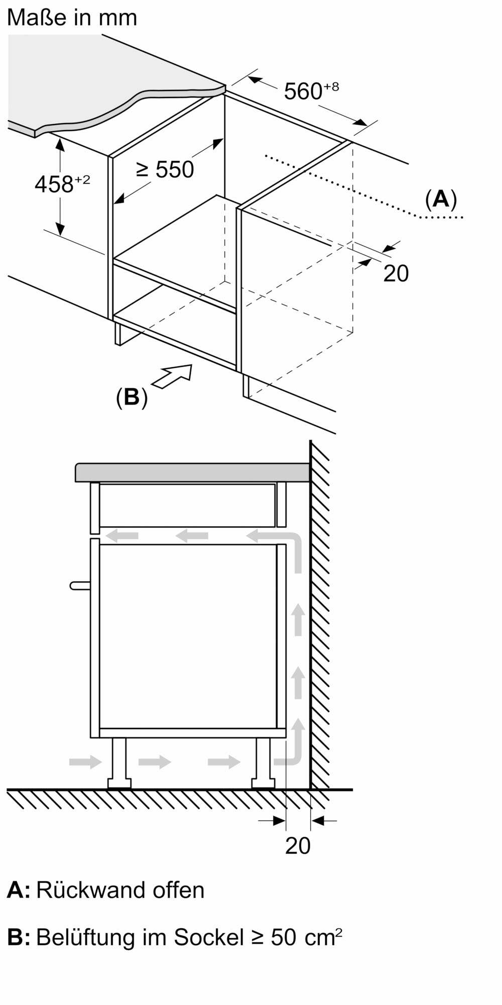 Constructa Einbau-Mikrowelle »CC4W91963«, Heißluft-Großflächengrill-Umluftgrillen, 900 W, mit Heißluftfunktion