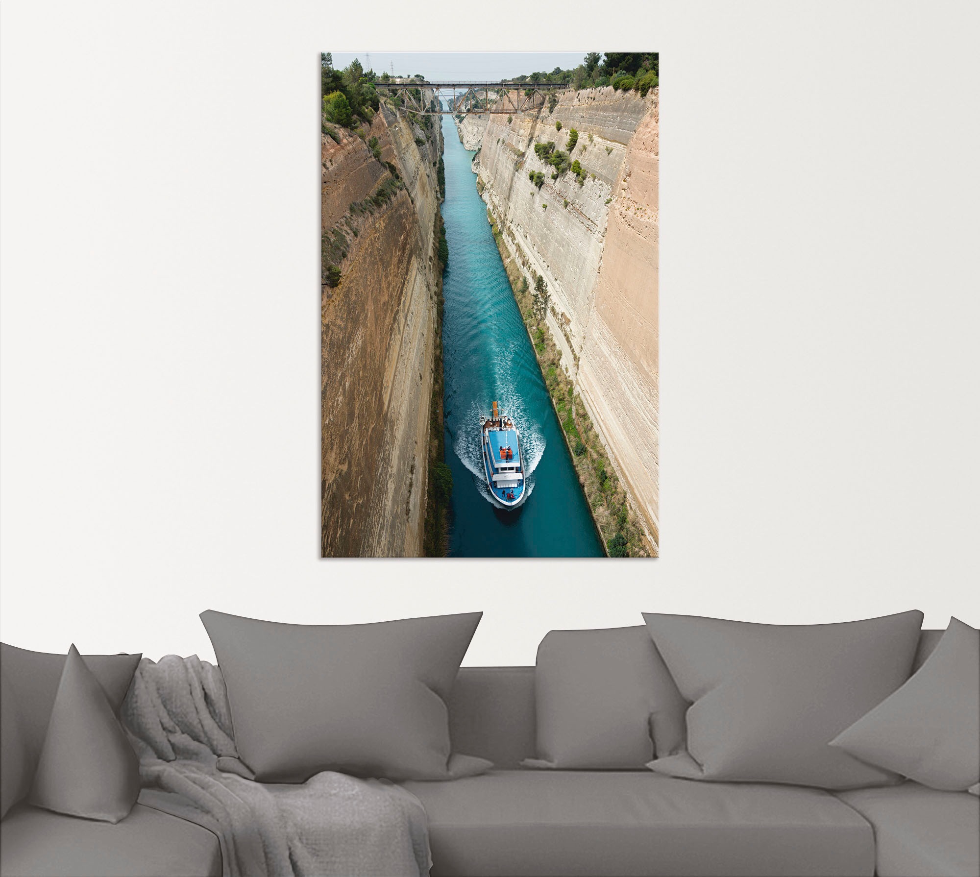 Artland Wandbild »Kanal von Korinth«, Griechenland, (1 St.), als Alubild, Leinwandbild, Wandaufkleber oder Poster in versch. Größen