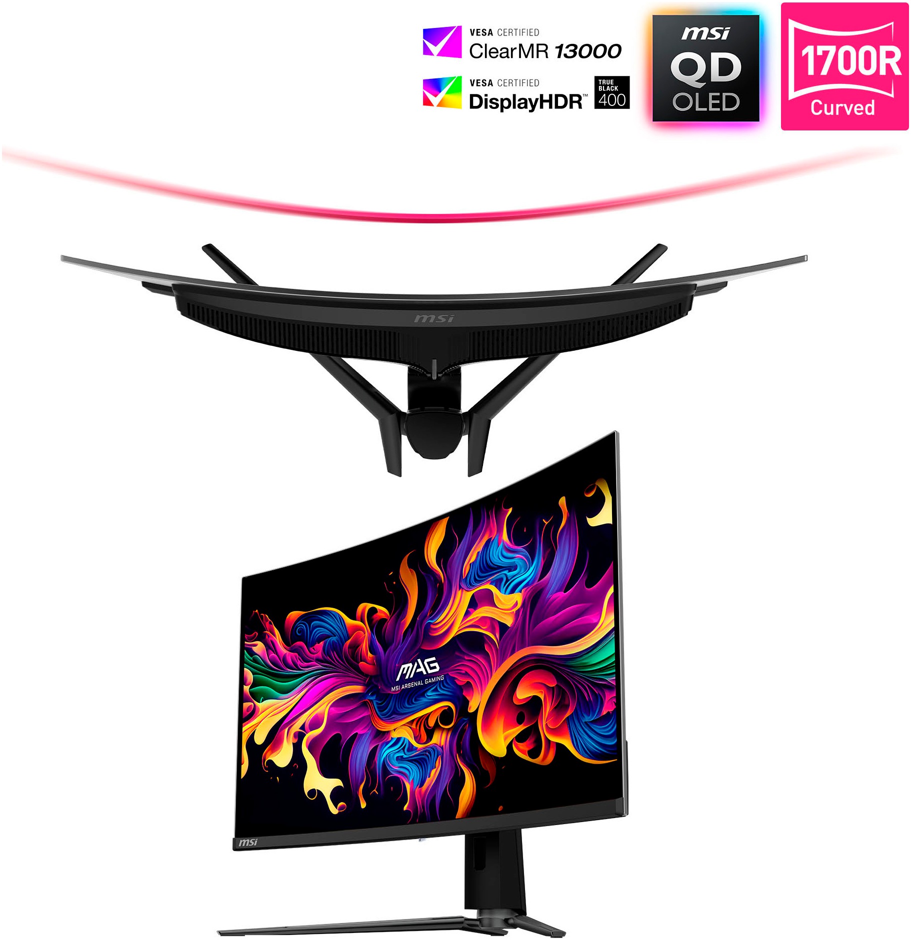 MSI Curved-Gaming-Monitor »MPG 321CURX QD-OLED«, 80 cm/32 Zoll, 3840 x 2160 px, 4K Ultra HD, 0,03 ms Reaktionszeit, 240 Hz