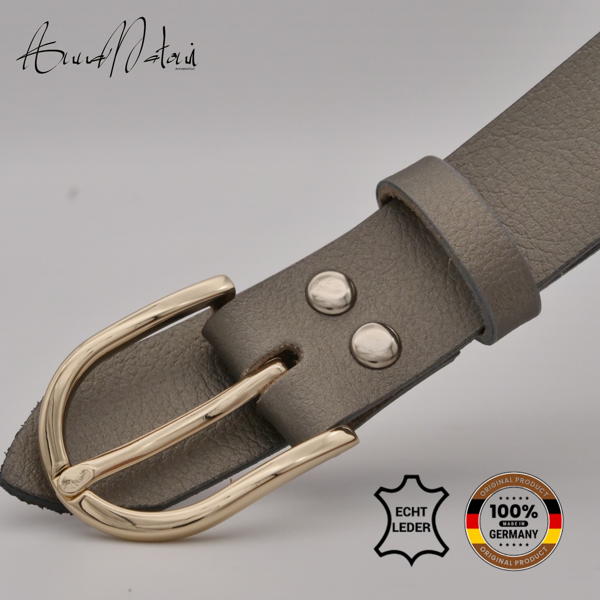 AnnaMatoni Ledergürtel »AnnaMatoni Damen Ledergürtel Basic Gürtel 3cm breit echt Leder«