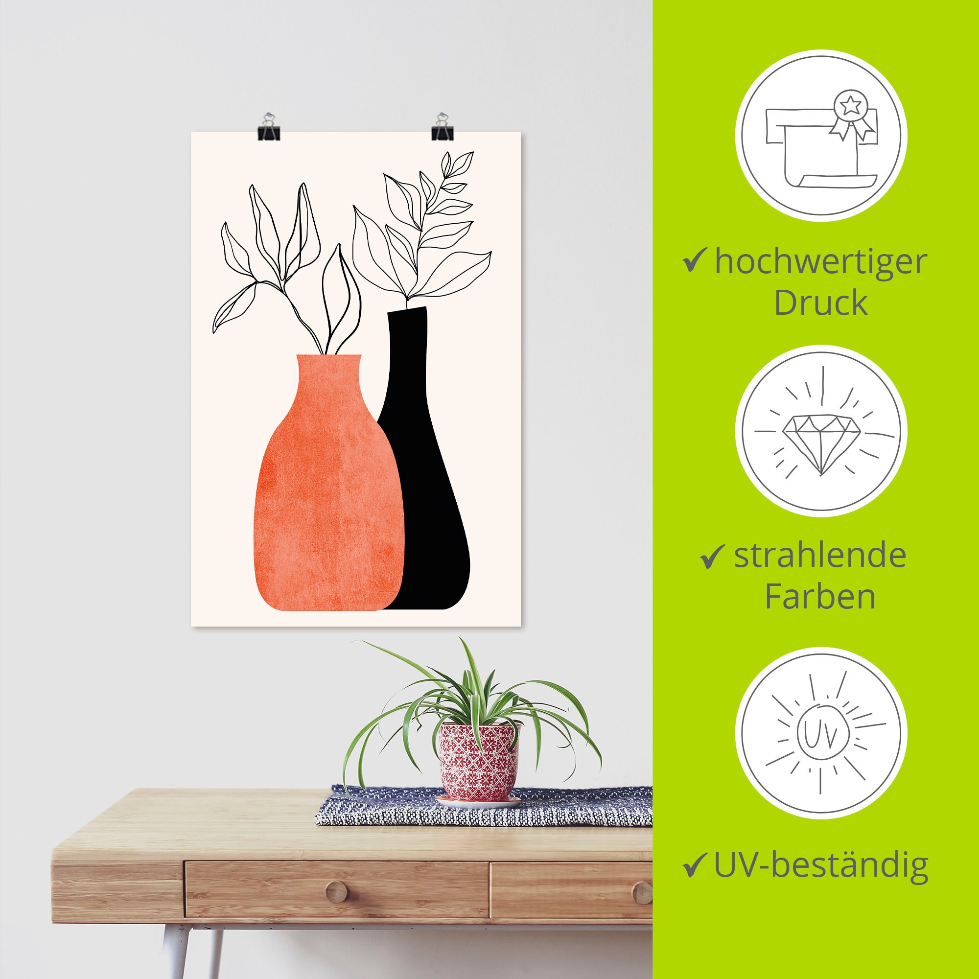 Artland Wandbild »Madame & Monsieur«, Vasen & Töpfe, (1 St.), als Leinwandbild, Poster in verschied. Größen