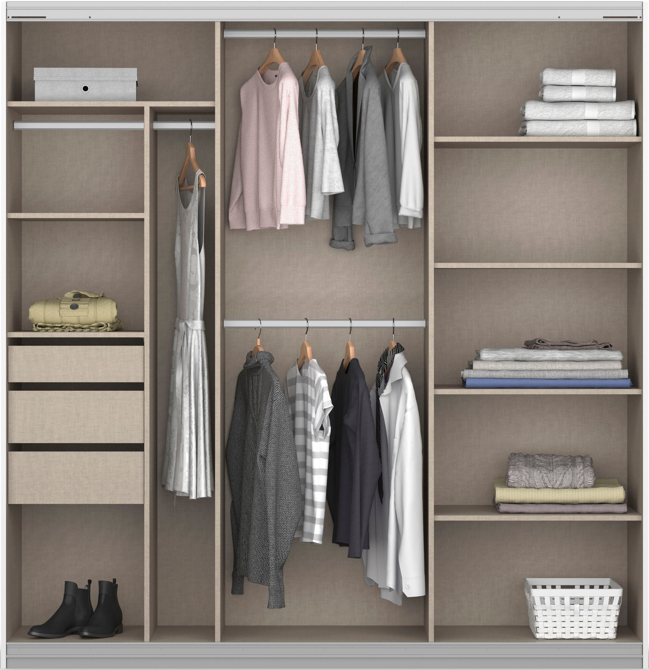 rauch Schwebetürenschrank »Oteli«, inkl. Passepartout optional mit Beleuchtung