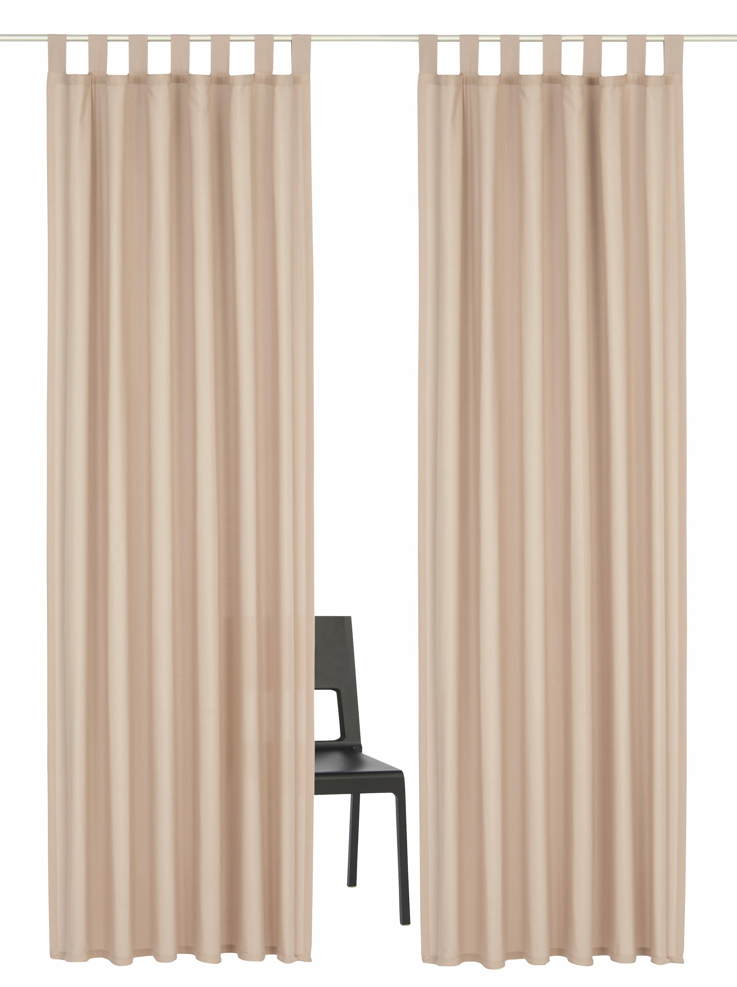 my home Vorhang »Parry« Schlaufen 2 Stk. tlg. 2-er Set, blickdicht, monochr günstig online kaufen