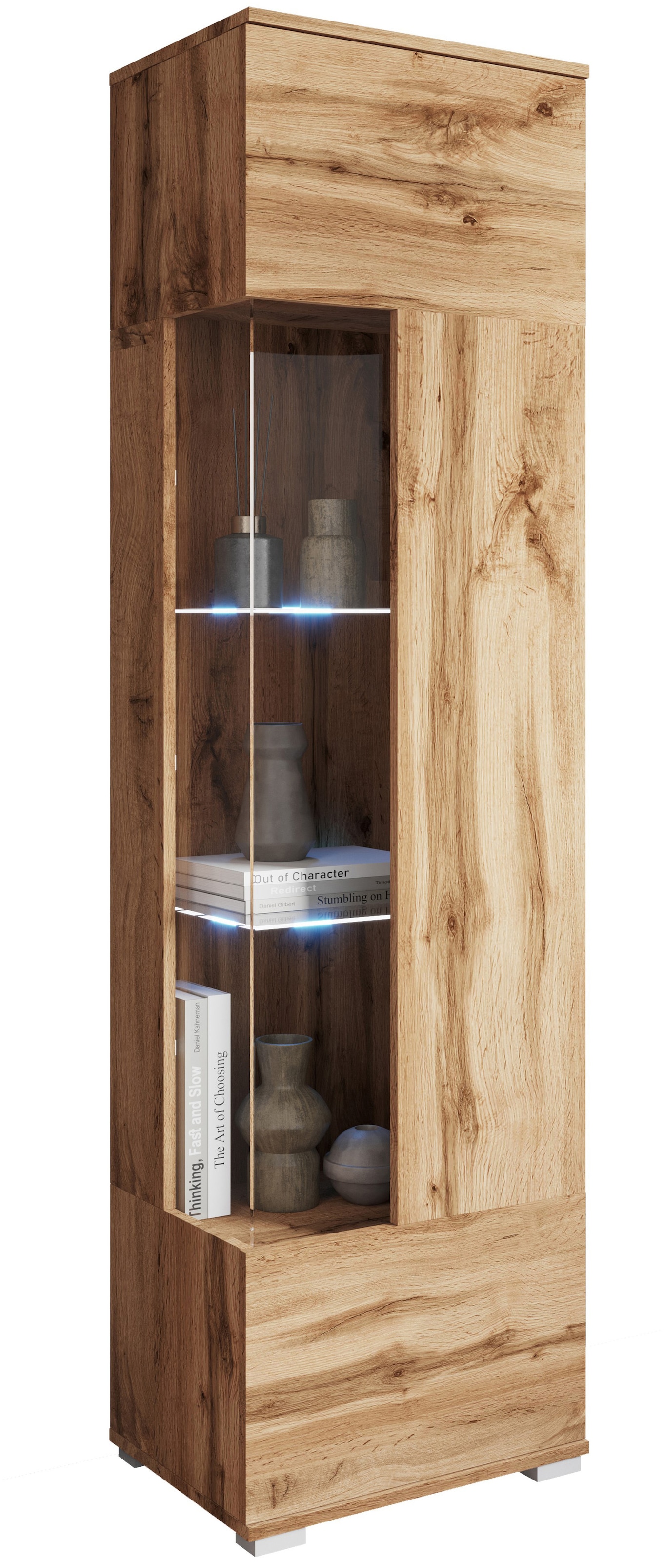 INOSIGN Vitrine »Kenia, stehend und hängend, Türanschlag wechselbar«, (1 St.), Vitrineschrank mit Glastüren 160 cm Höhe