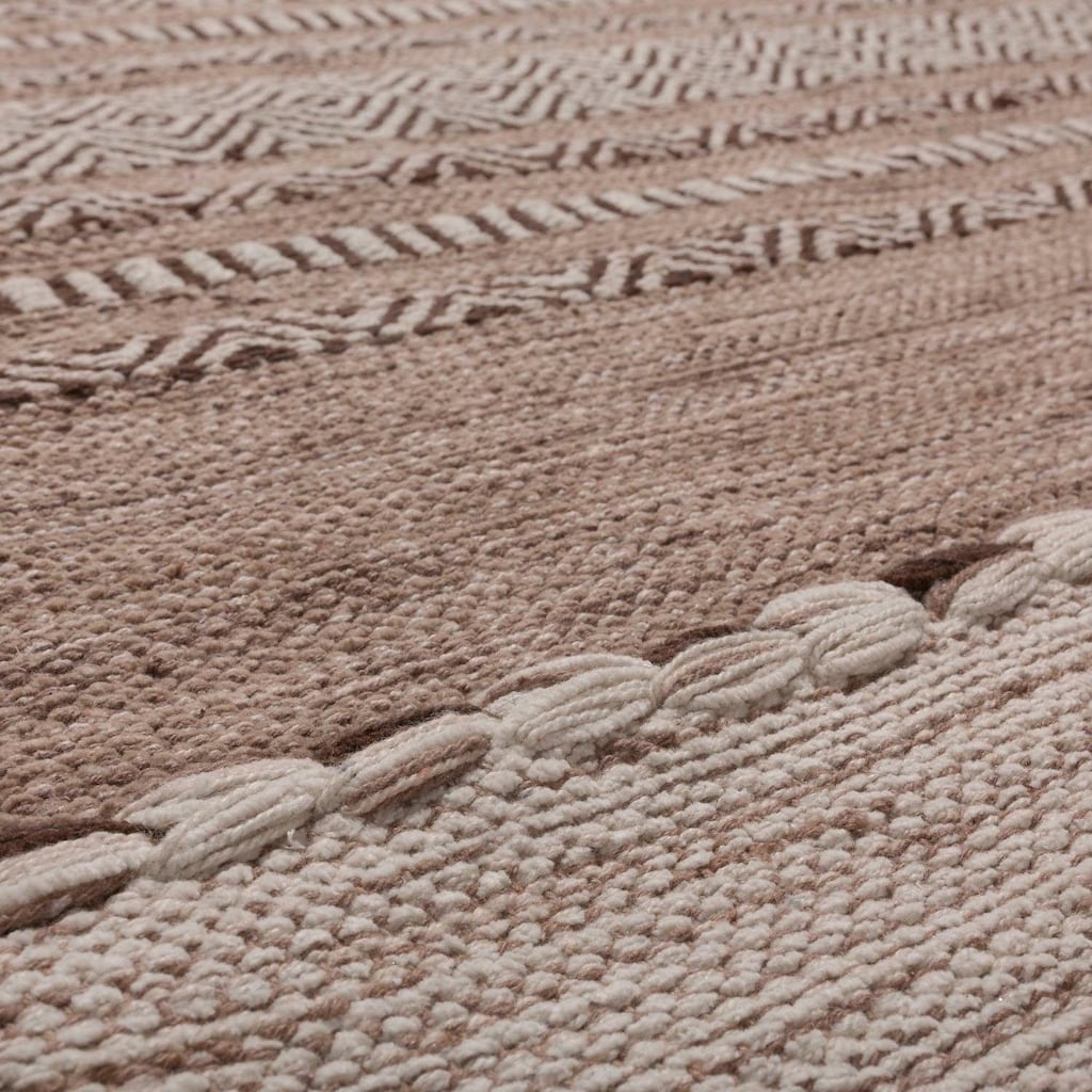 Paco Home Teppich »Kilim 217«, rechteckig, 12 mm Höhe, Handgewebt, Flachgewebe, reine Baumwolle, handgewebt, gestreift