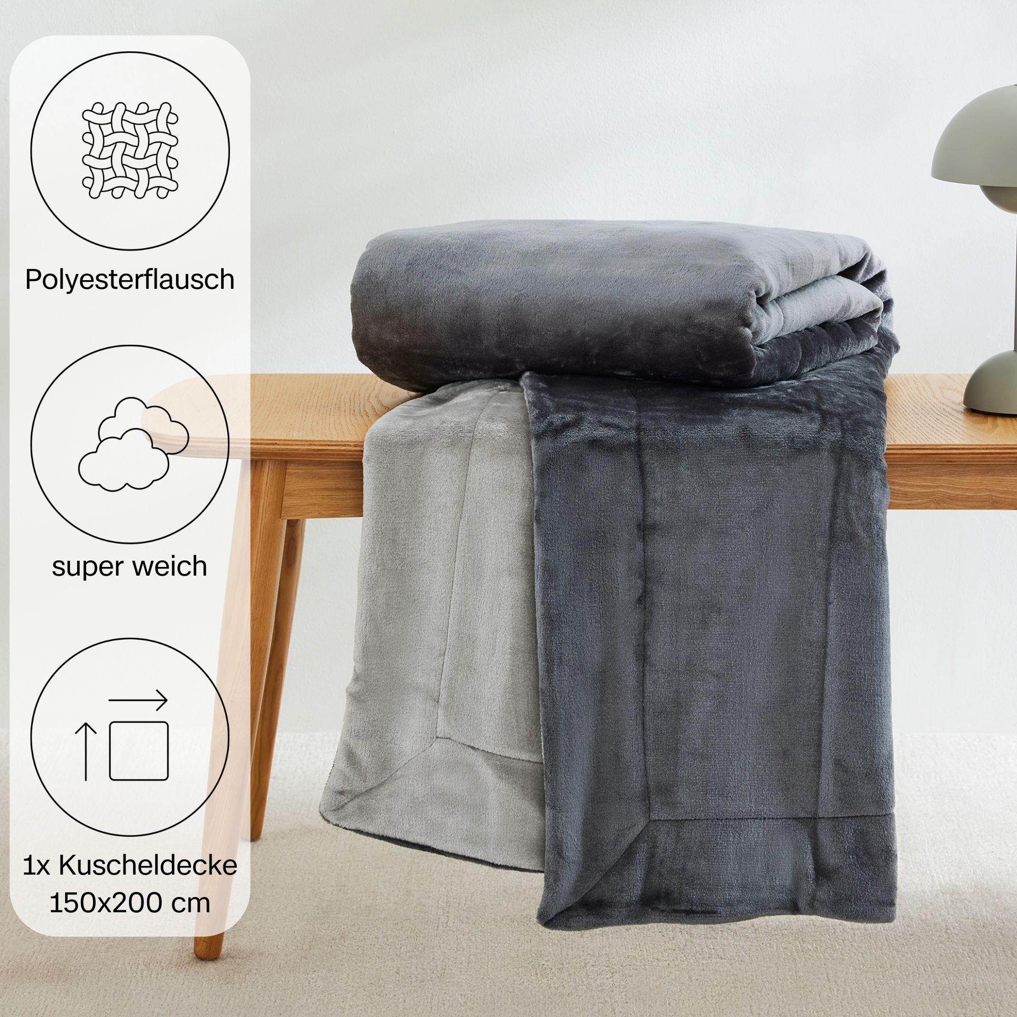 s.Oliver Wohndecke »Doublesoft, Kuscheldecke, Deal, Kissen geschenkt!«, Kus günstig online kaufen