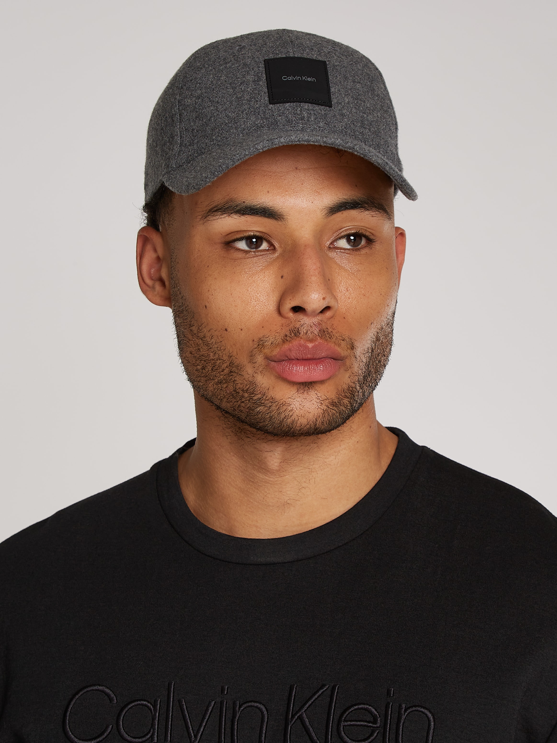 Calvin Klein Baseball Cap »WOOL BB CAP«, mit Logopatch aus Leder, unisex