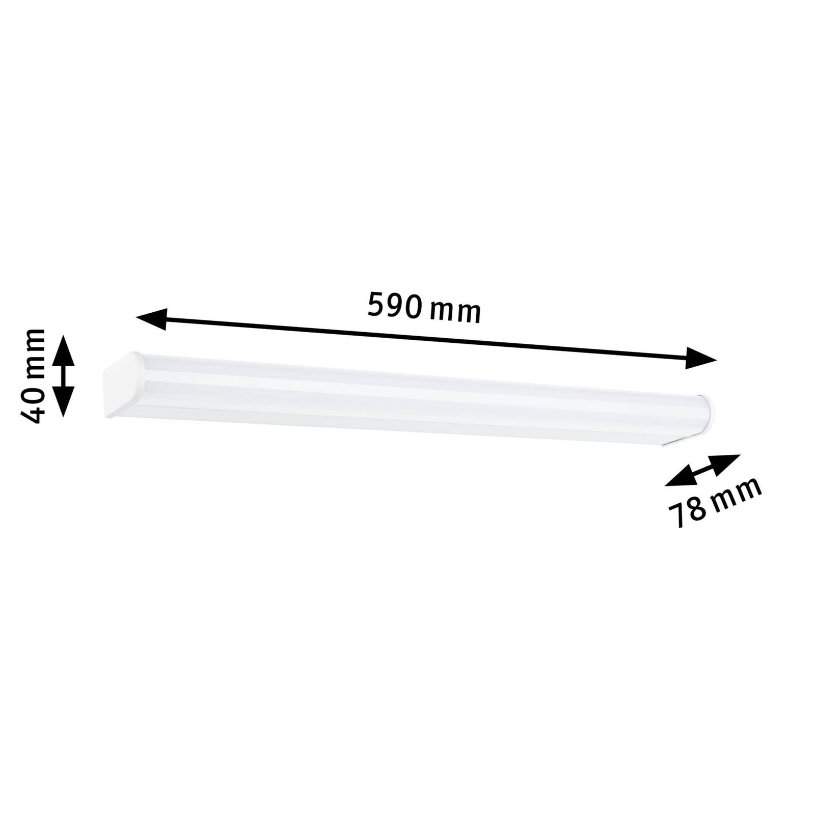 Paulmann LED Wandleuchte »Selection Bathroom LED Wandleuchte Arneb IP44 3000K 1000lm 230V 12,5 W« 1 Stk. Warmweiß