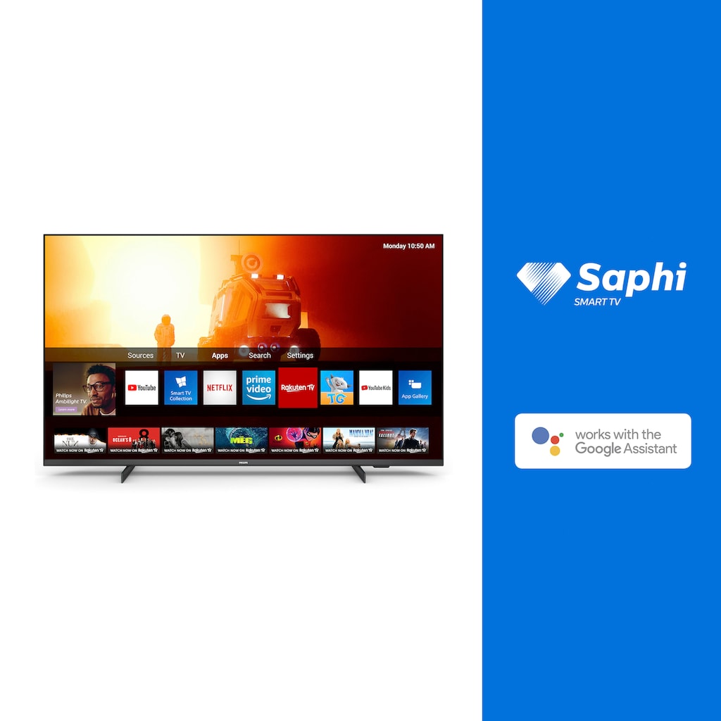 Philips LED-Fernseher »43PUS7506/12«, 108 cm/43 Zoll, 4K Ultra HD, Smart-TV, HDR10+ kompatibel, 60 Hz, Dolby Vision & Atmos, Smart TV, Triple Tuner