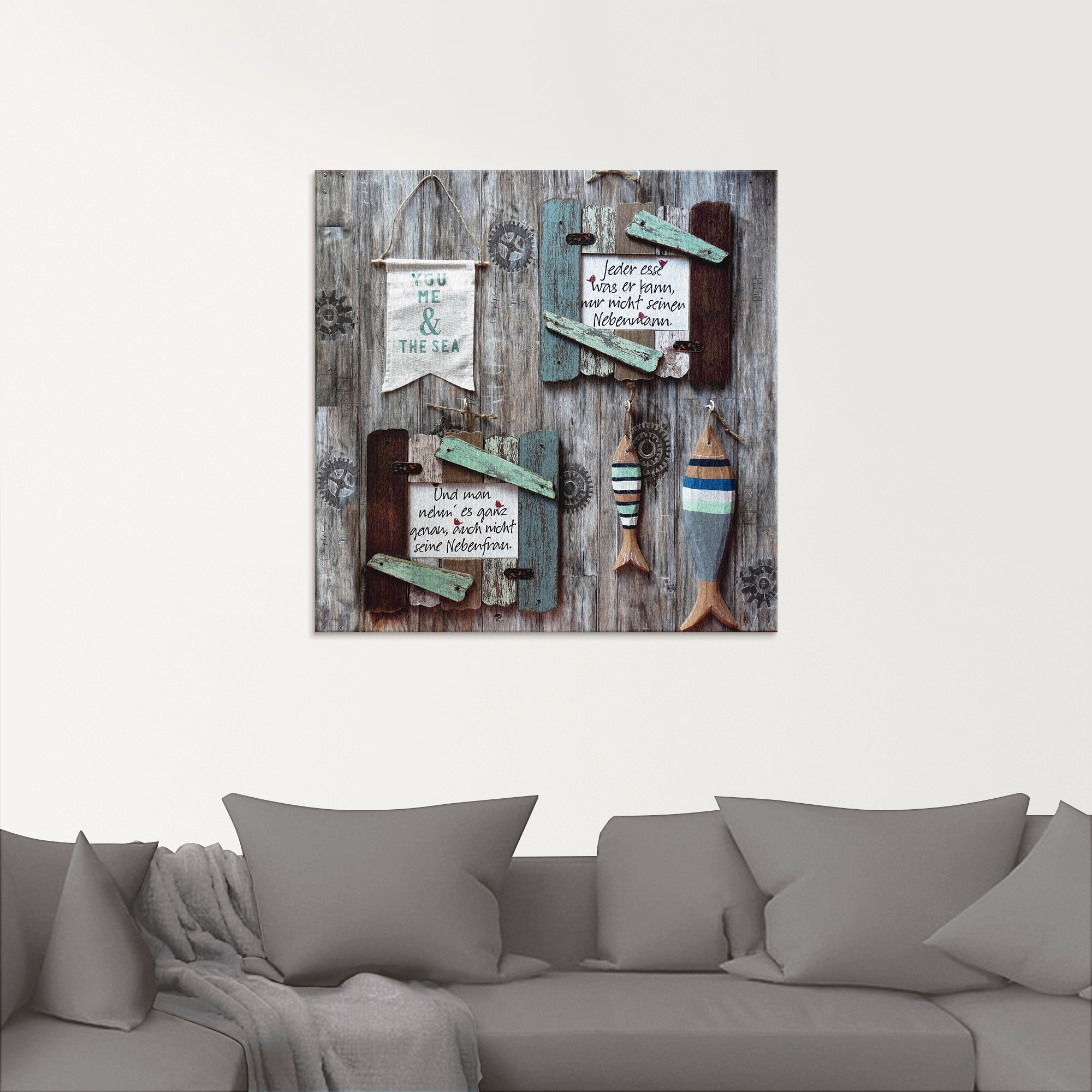 Artland Glasbild »Du ich und der See«, Fisch & Meeresfrüchte, (1 St.), in verschiedenen Größen