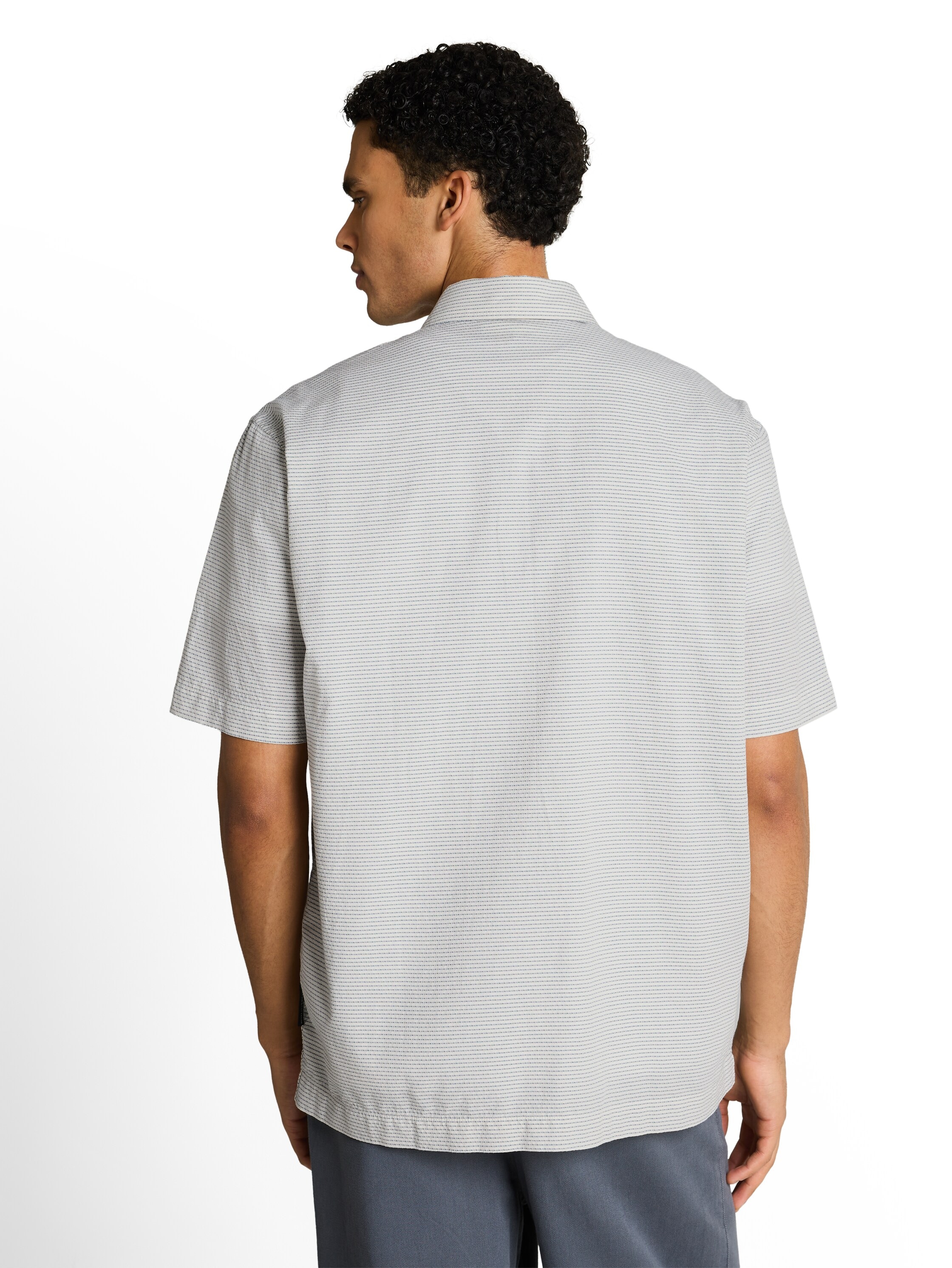 TOM TAILOR Denim Kurzarmshirt mit Streifen Muster