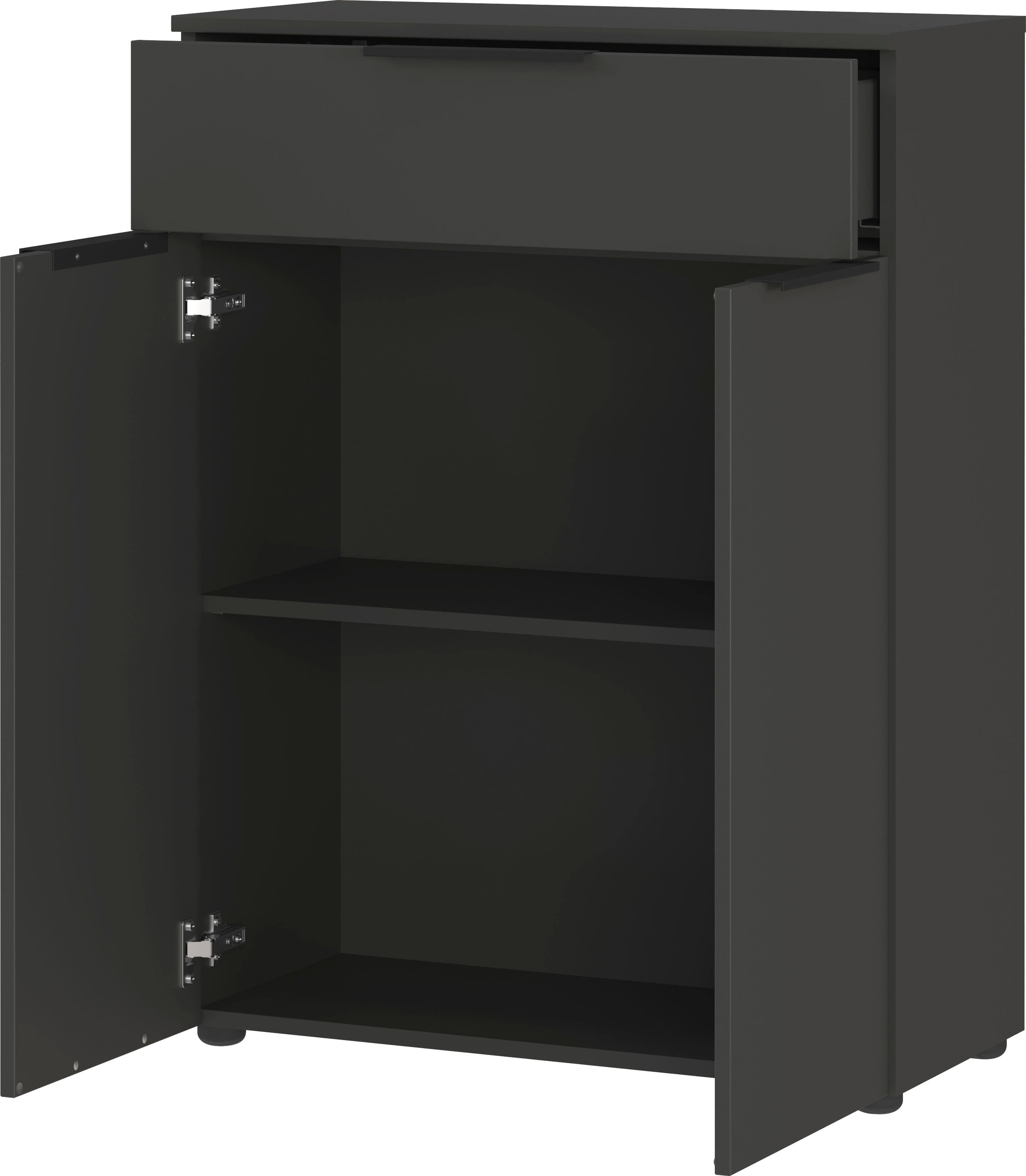 GERMANIA Badmöbel-Set »Crandon«, (5 St.), inkl. WT-Unterschrank, Spiegelschrank, Schrank, Mediumschrank, Kommode