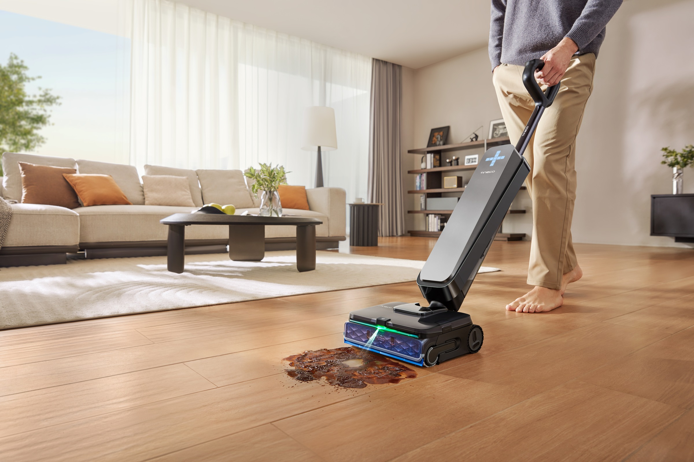 Tineco Nass-Trocken-Sauger »FLOOR ONE S9 Scientist Complete, mit Wasserstrahl und Gummiabzieher« bis zu 80min Akkulaufzeit, 85° Grad Trocknung, Selbstantrieb