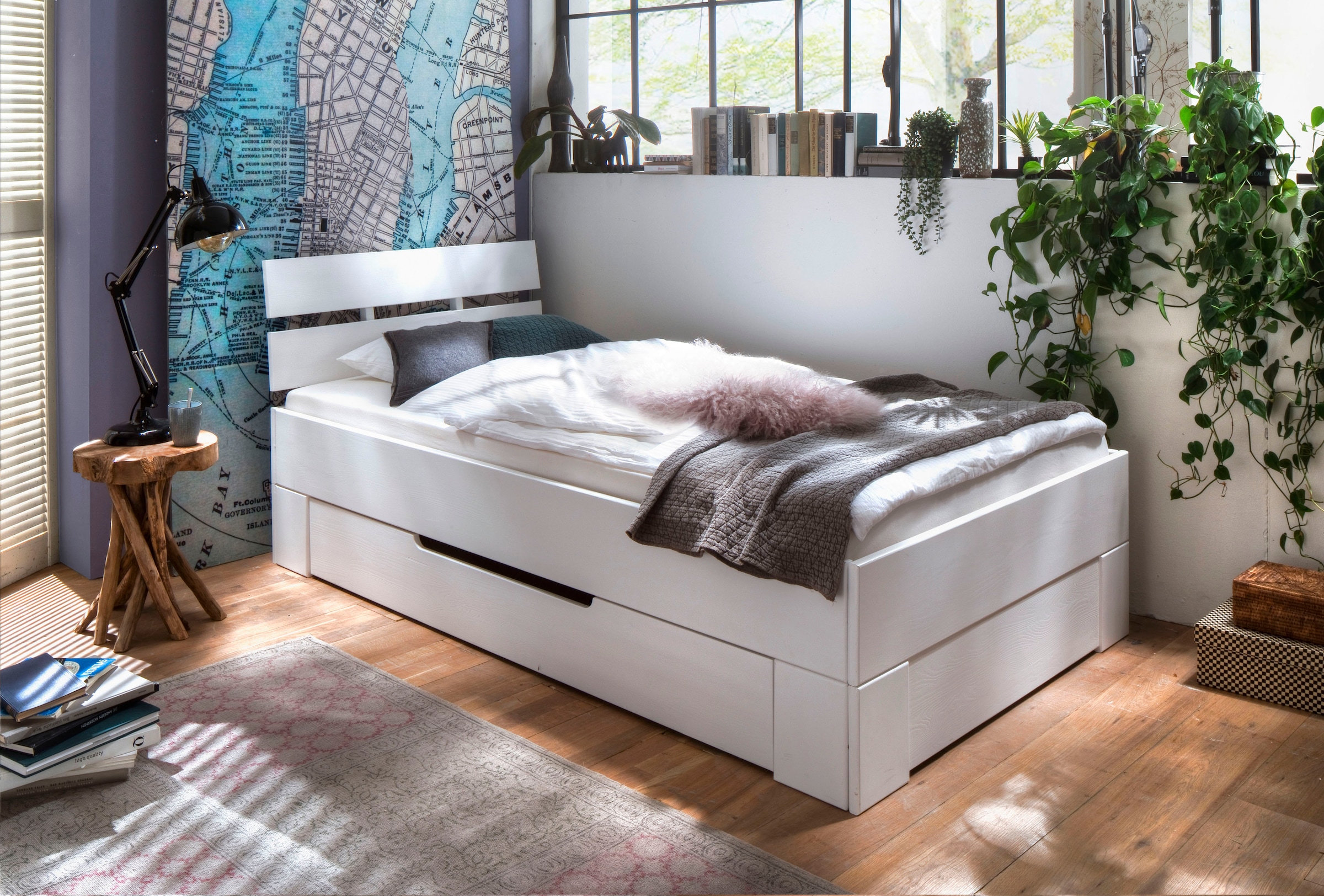 Home affaire Schubkasten-Unterbau »Progress Schublade für extra Stauraum unter dem Bett« Massivholz, FSC®-zertifiziert, massive Kiefer