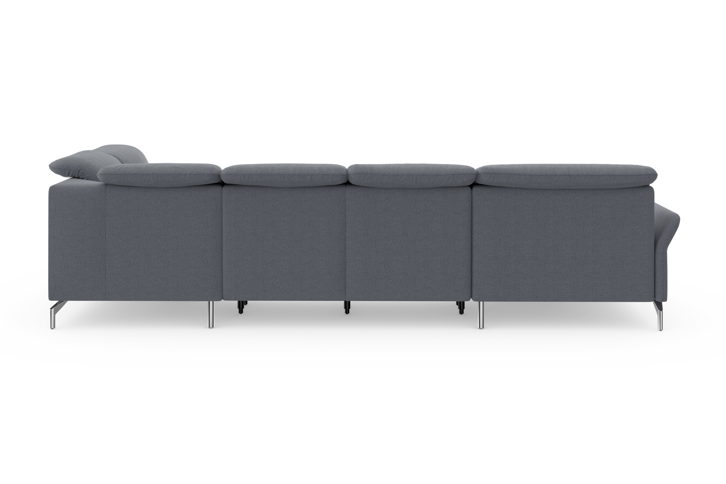 sit&more Wohnlandschaft »Fashion U-Form«, wahlweise mit Kopfteilverstellung, Vorziehsitz, motorisch, Nickelfüße
