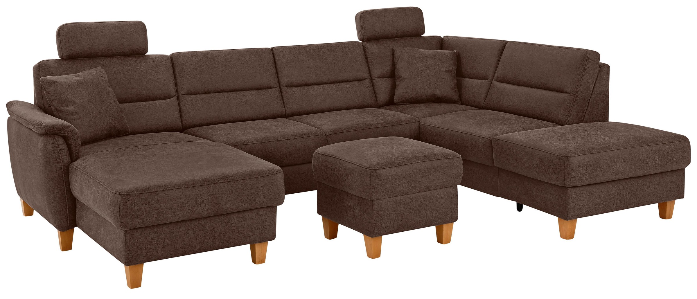 Home affaire Wohnlandschaft »Palmera U-Form, B: 308 cm« optional Bettfunkti günstig online kaufen