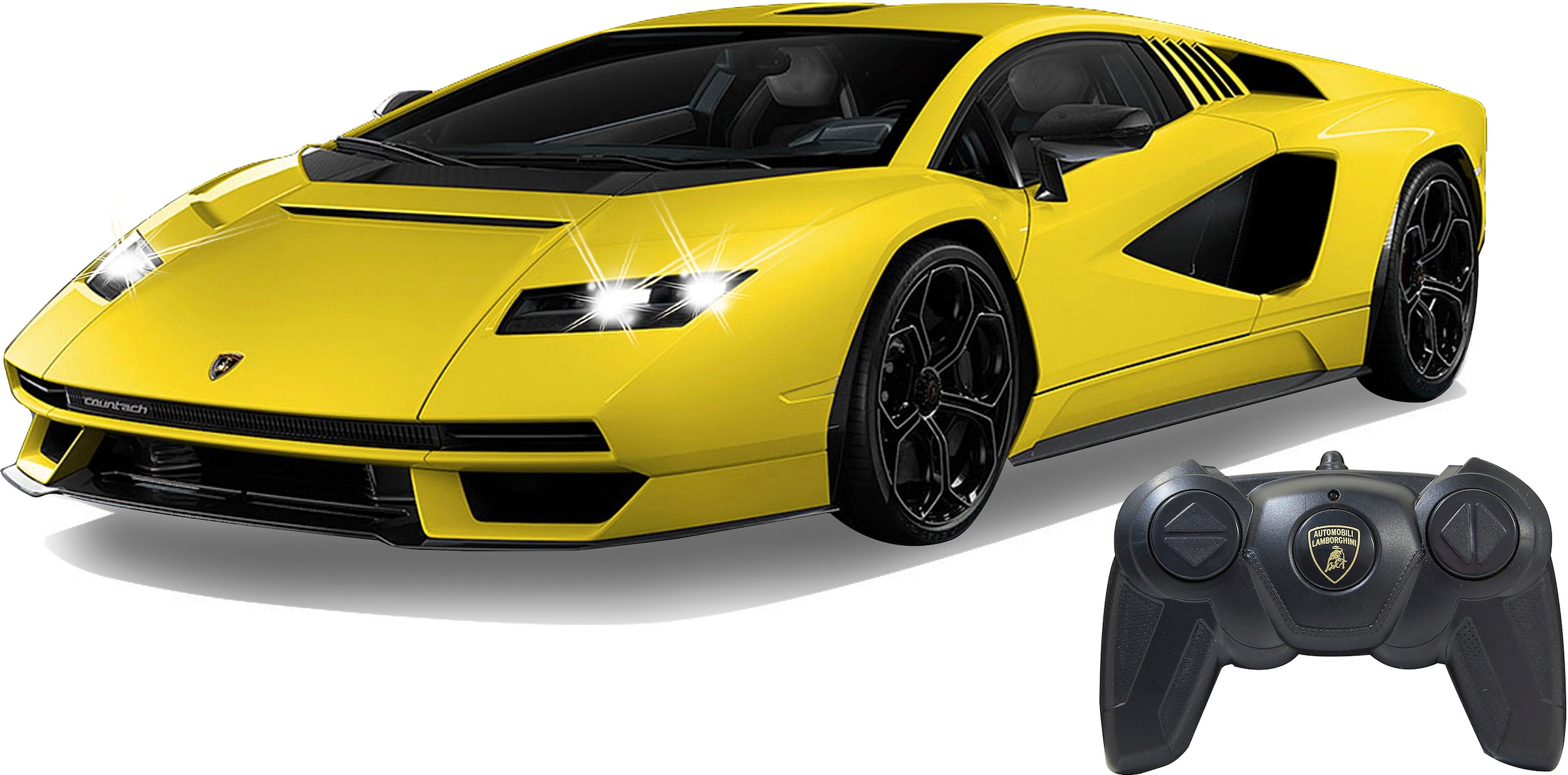 Jamara RC-Auto »Deluxe Cars, Lamborghini Countach LPI 800-4 1:16, gelb - 2,4 GHz«, mit LED-Lichtern
