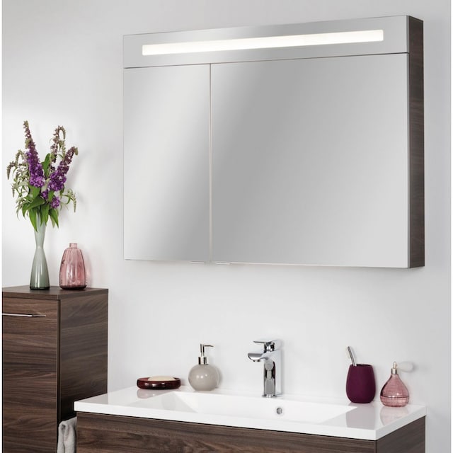 FACKELMANN Spiegelschrank »CL 90 - Ulme-Madera«, Badmöbel Breite 90 cm, 2  Türen, doppelseitig verspiegelt auf Raten bestellen
