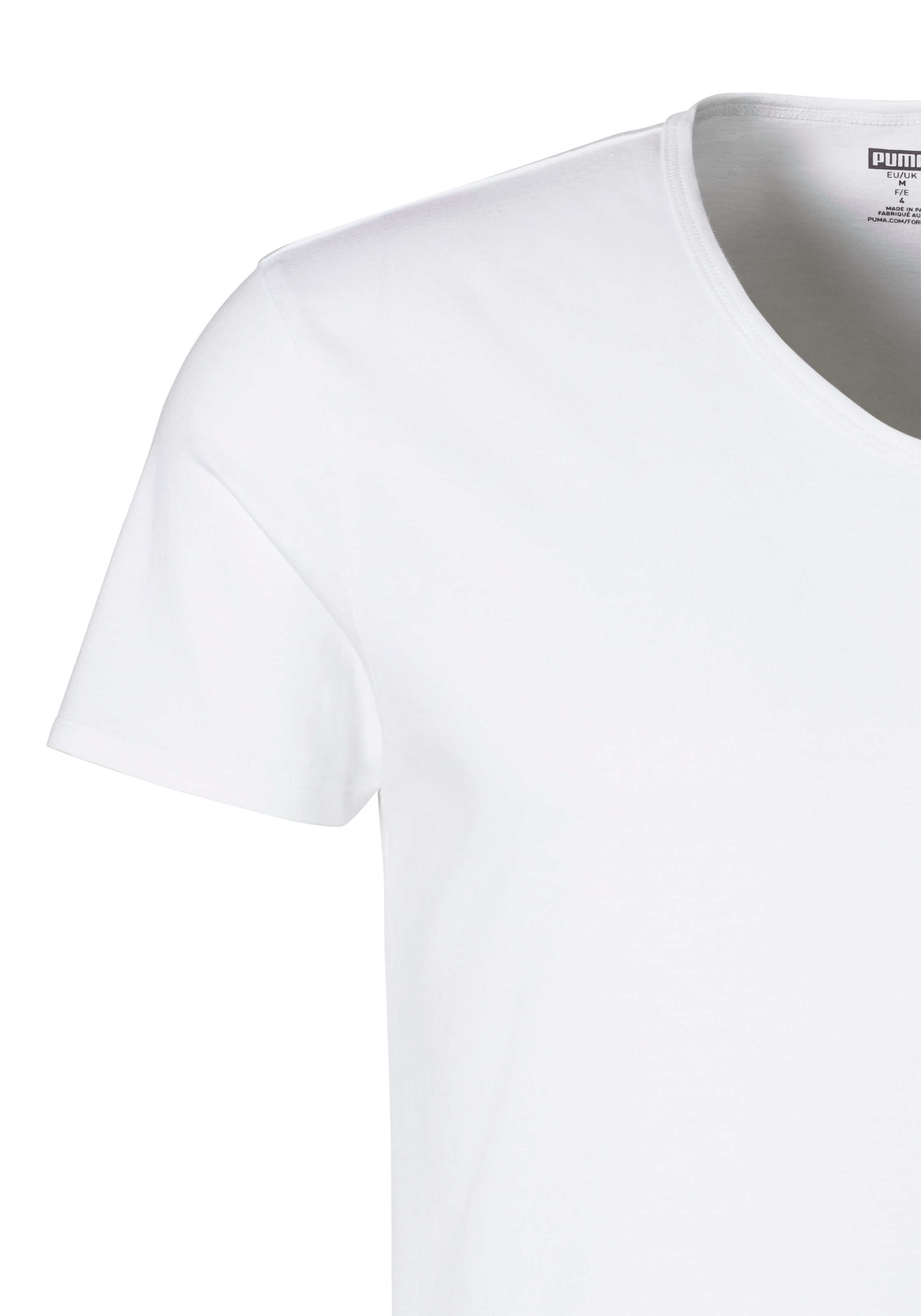 PUMA T-Shirt »PUMA BASIC 2P V-NECK TEE«, (2er Pack), V-Ausschnitt, Kurzarm, elastisch, Baumwolle