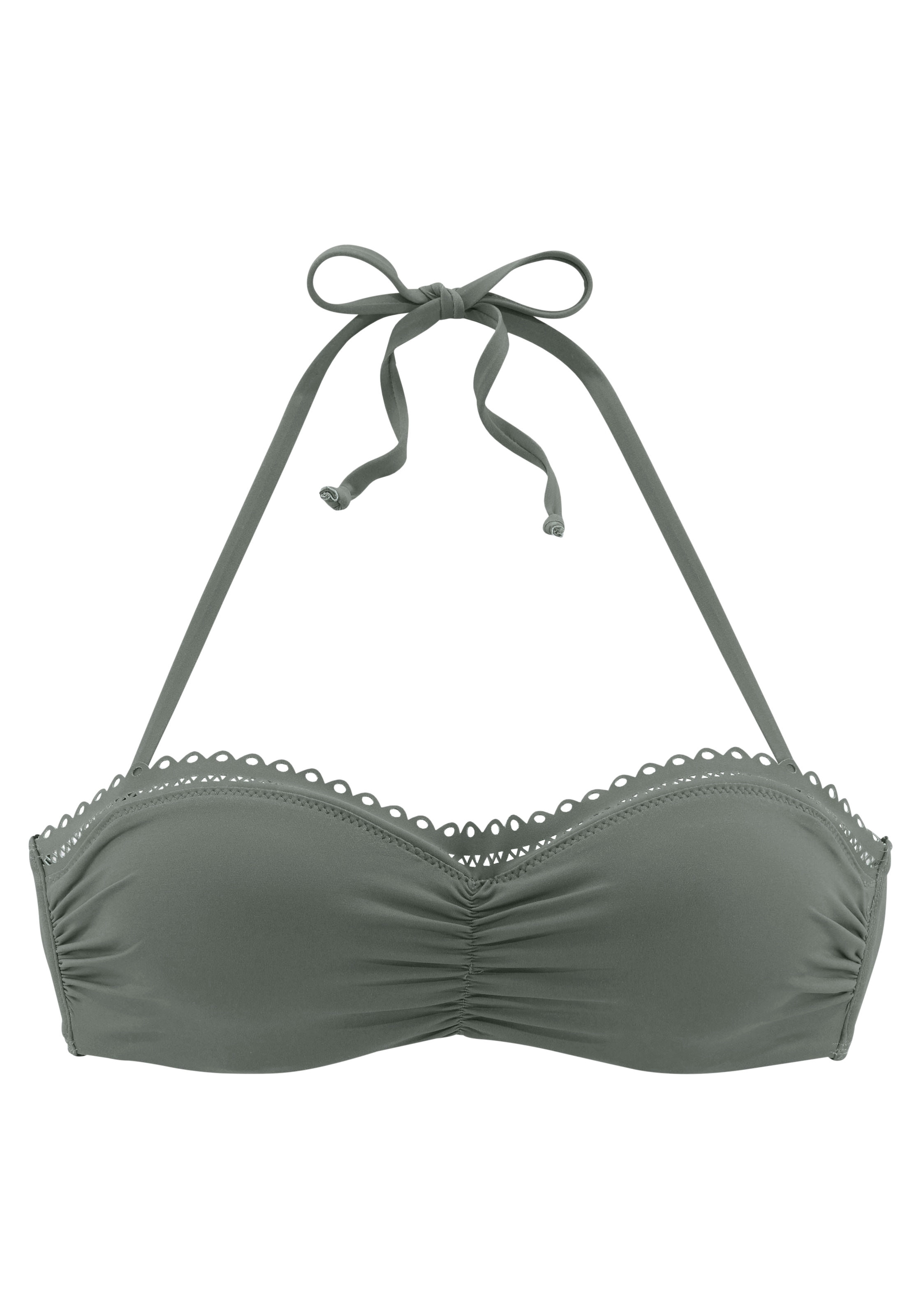 s.Oliver Bügel-Bandeau-Bikini-Top »Aiko«, mit Häkeloptik