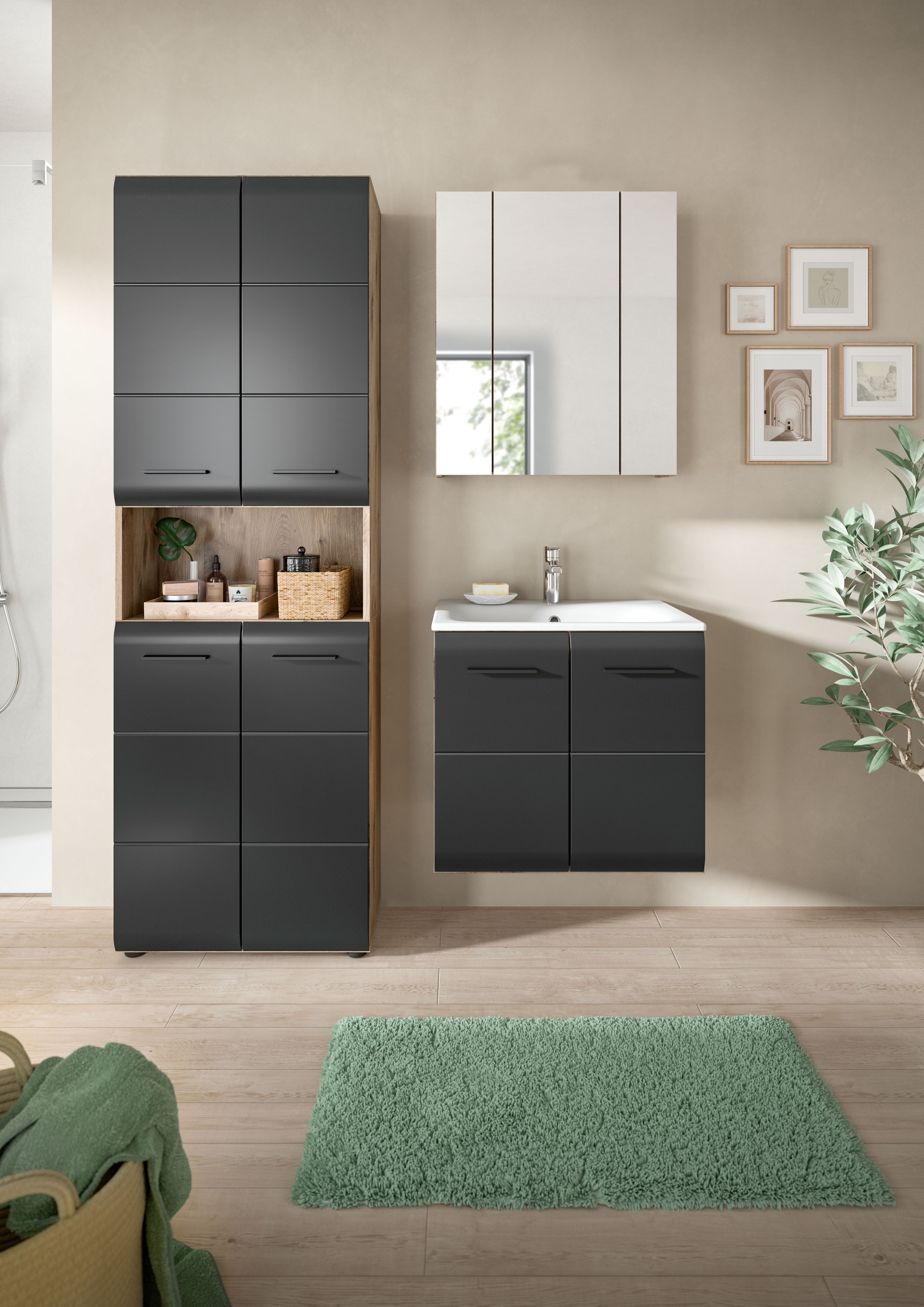 INOSIGN Badezimmer-Set Set, 4 Stk. tlg. Florenz, Badkombination 4-tlg.,Nox günstig online kaufen