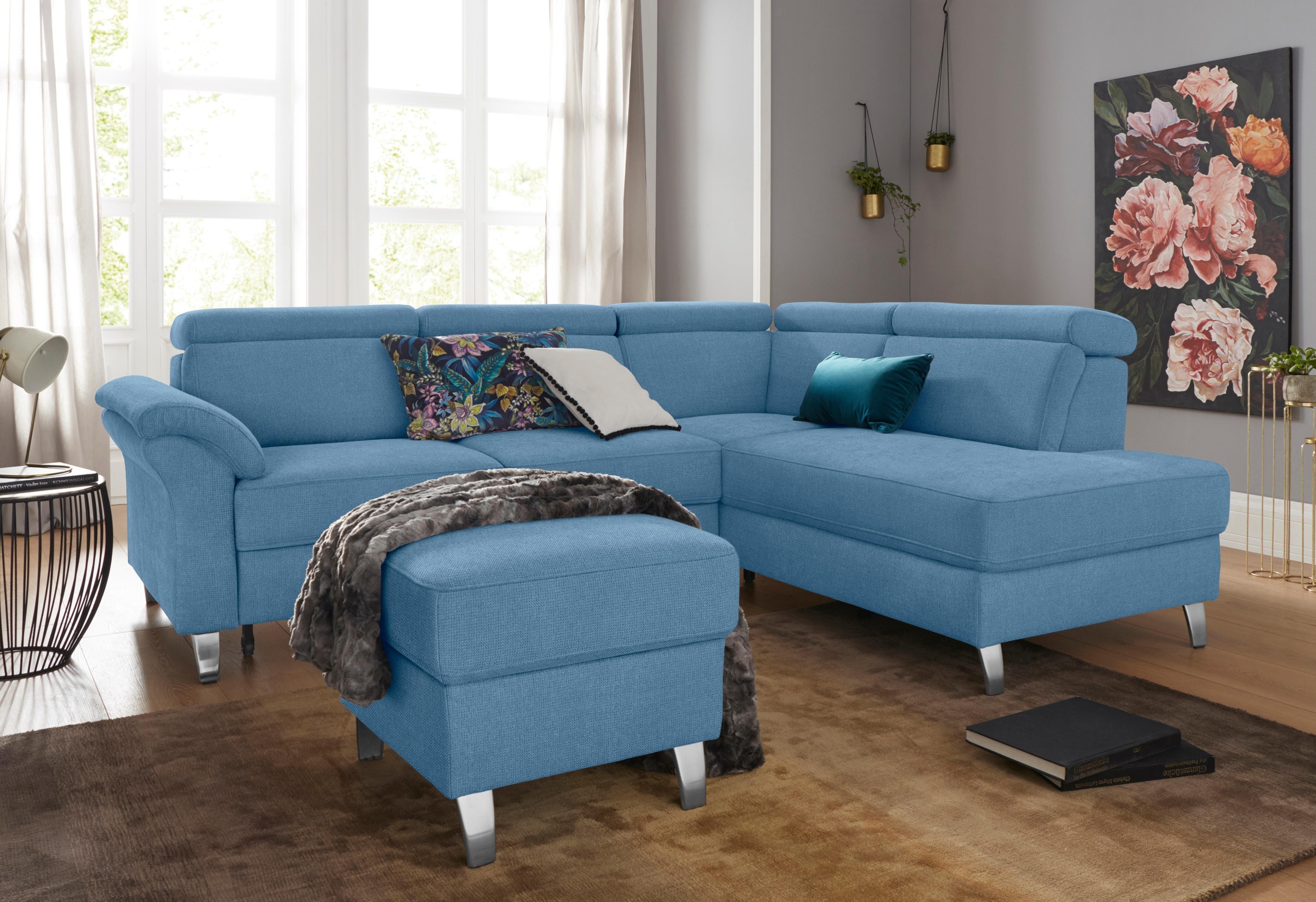 sit&more Ecksofa »Arngast L-Form« inklusive Kopfteilverstellung und Federke günstig online kaufen