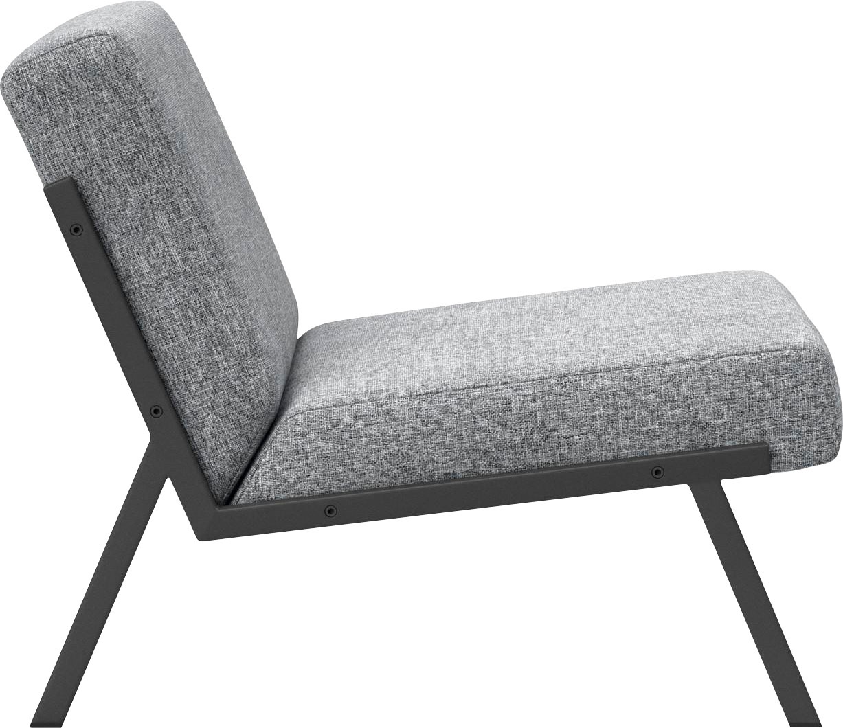 INNOVATION LIVING ™ Loungesessel »Vikko 565, Relaxsessel, Designsessel, bequem«, Industriedesign mit schwarzen Metallbeinen