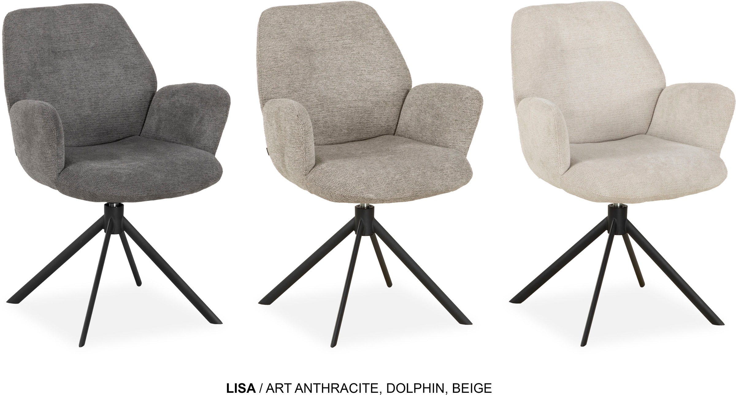 OMG Design Esszimmerstuhl »Lisa« (Set) 1 Stk.Drehstuhl mit auto-return, Armlehnenstuhl