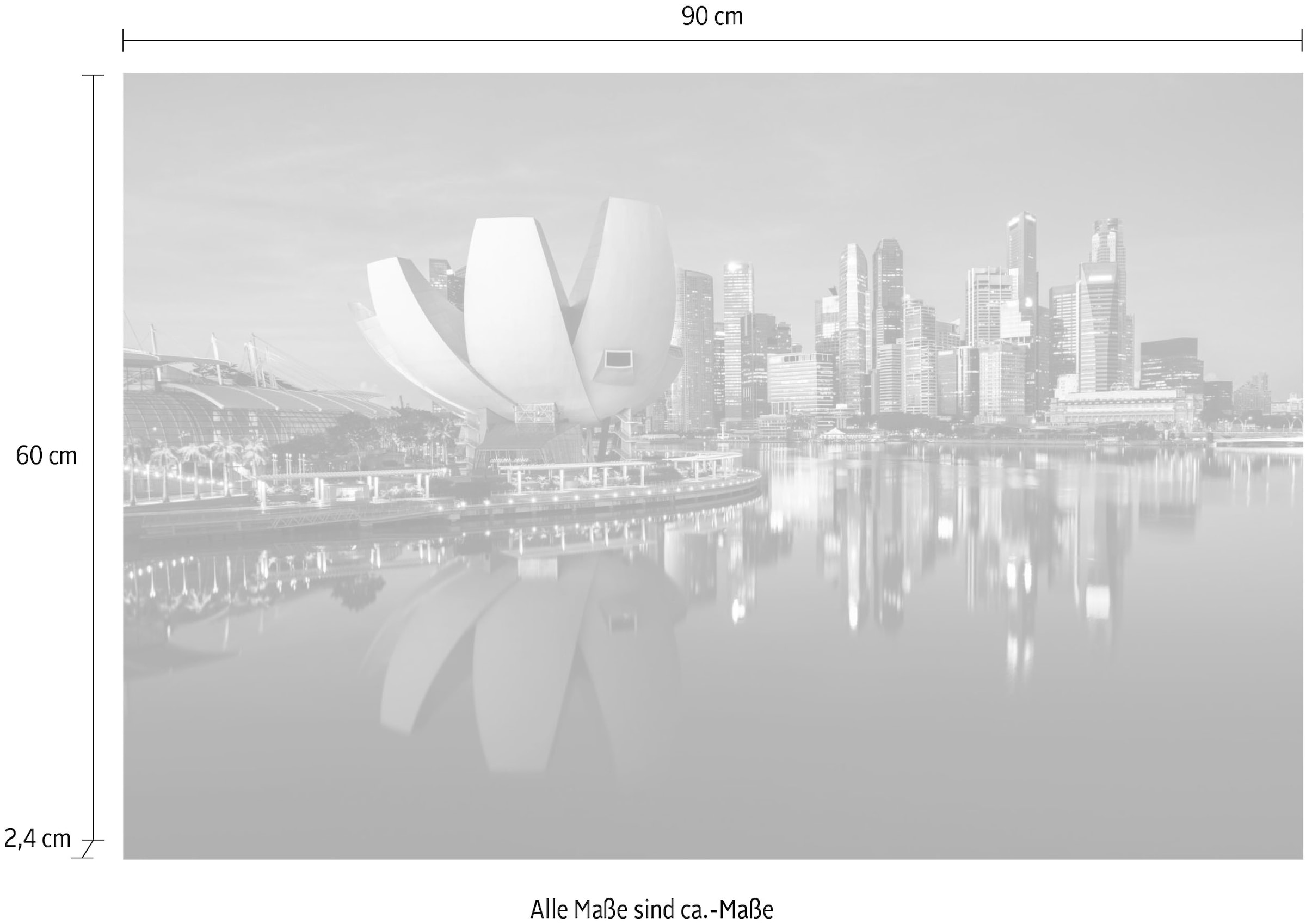 queence Acrylglasbild »Am Wasser« Elemente der Architektur | Gebäude | Skyline | Städte Fine Art-Print in Galeriequalität