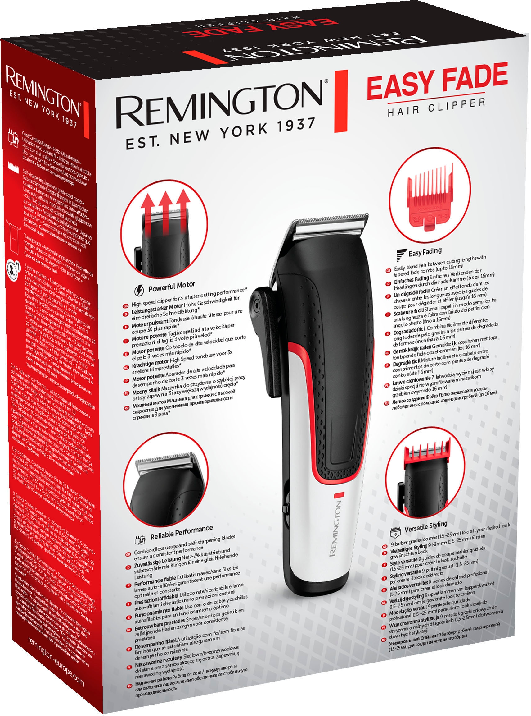 Remington Haarschneider »Easy Fade HC500«, 21 Aufsätze, mit Barber-Fading-Technik für vielzählige Styles