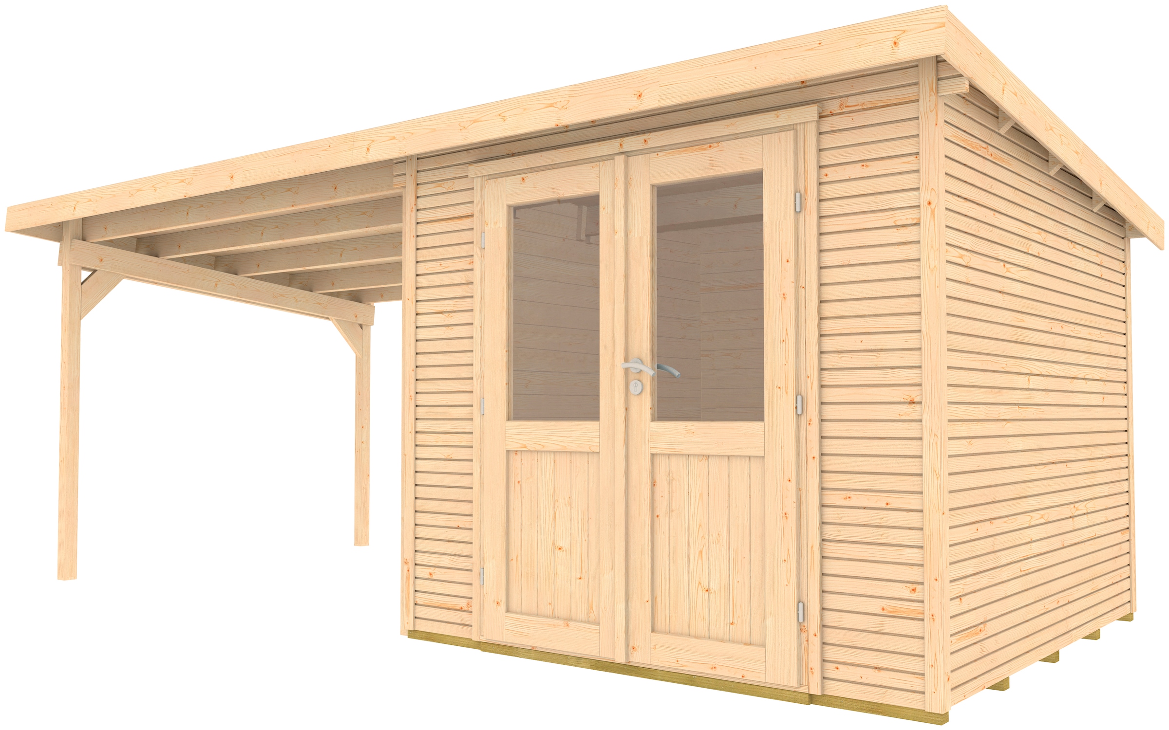 Wolff Gartenhaus »Pulti Softline 3024«, (Set)