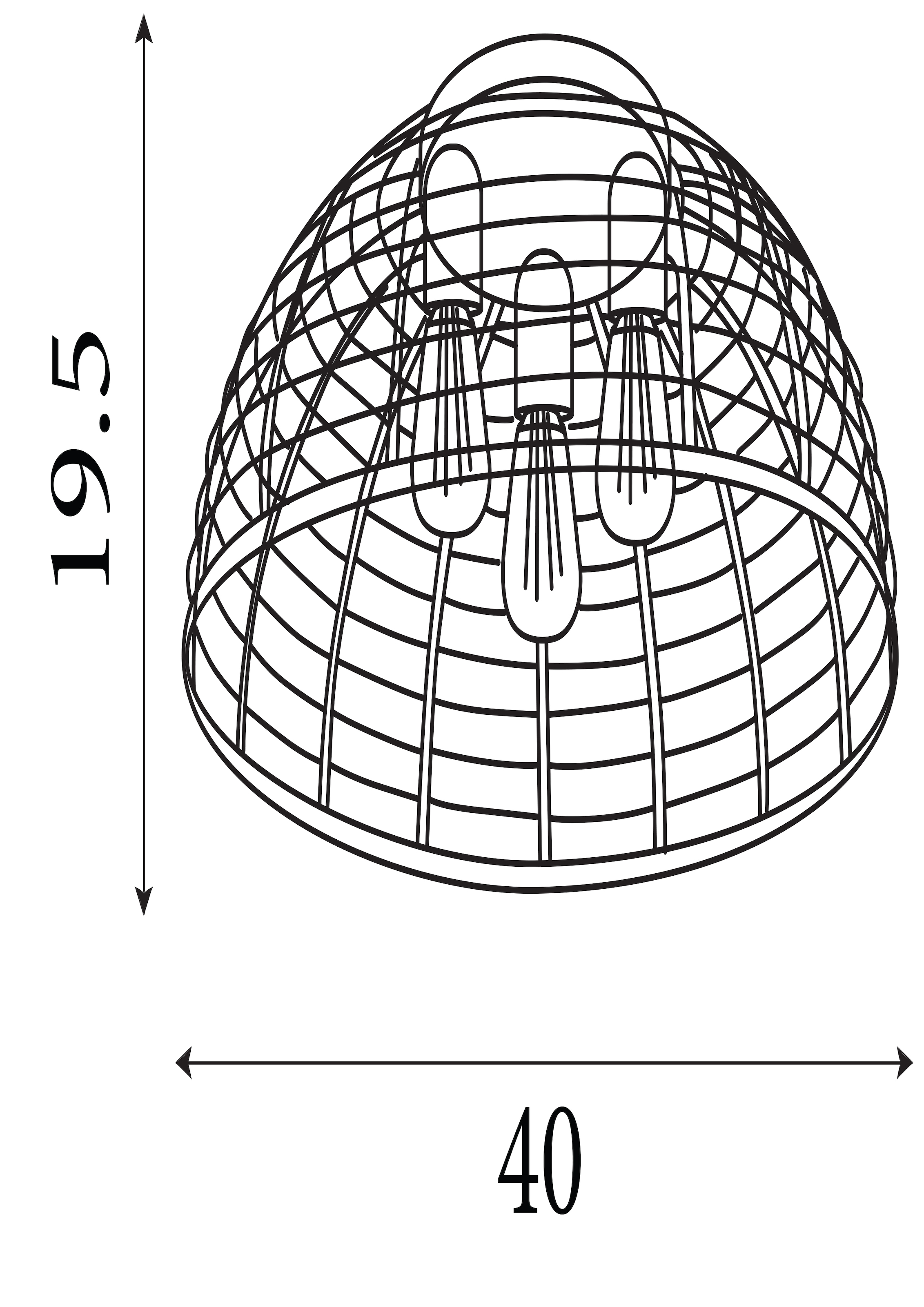 Searchlight Deckenleuchte »Vision Cage 3Lt Deckenleuchte - Mattschwarzes Metall« E27 1 Stk.