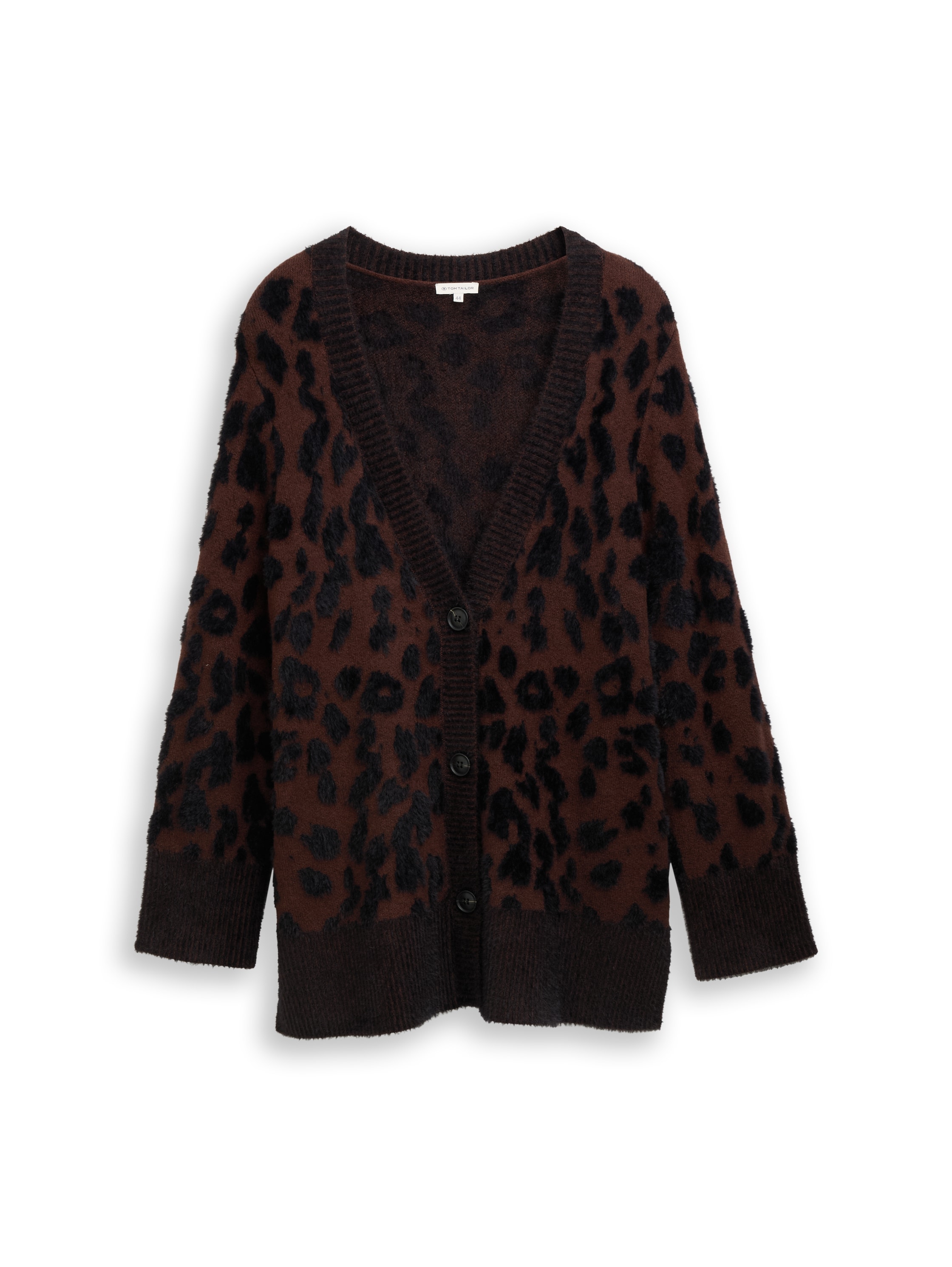 TOM TAILOR PLUS Cardigan mit Leo-Print
