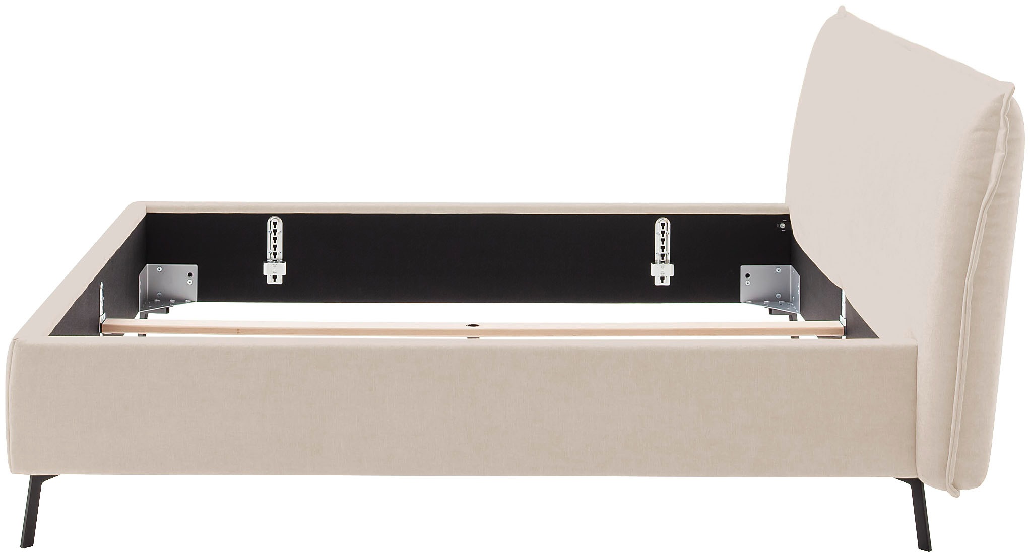 Home affaire Polsterbett »Aurela, liebevoll verarbeitete Biese & wahweise Überlänge« inkl. 7-fache Einlegetiefenverstellung & saugroboterfreundliche Höhe