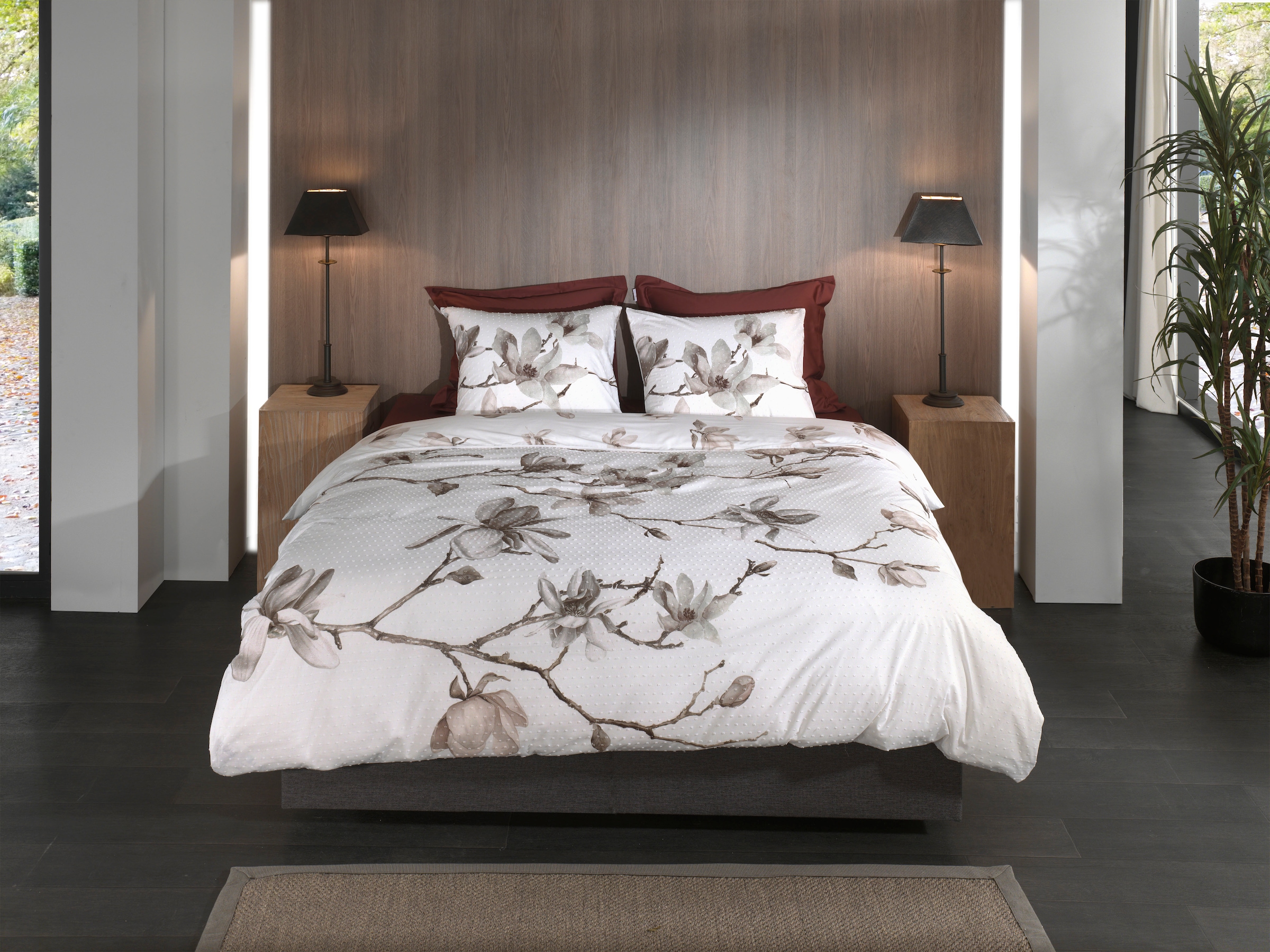 Heckett & Lane Wendebettwäsche »Rio« 2 Stk. tlg. Blumen Muster, 100% Baumwolle ab 135x200 cm.