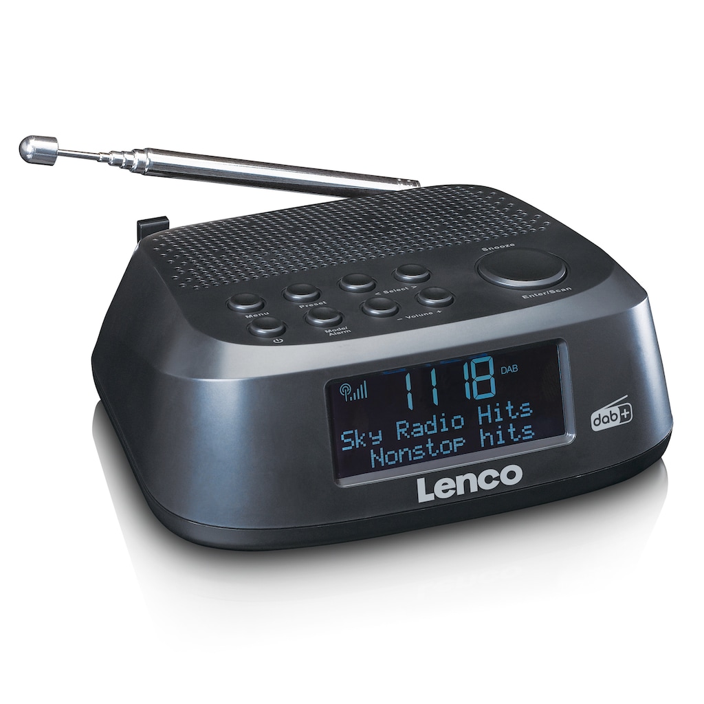 Lenco Uhrenradio »CR-605BK - Radio mit DAB+ und UKW-Radio«