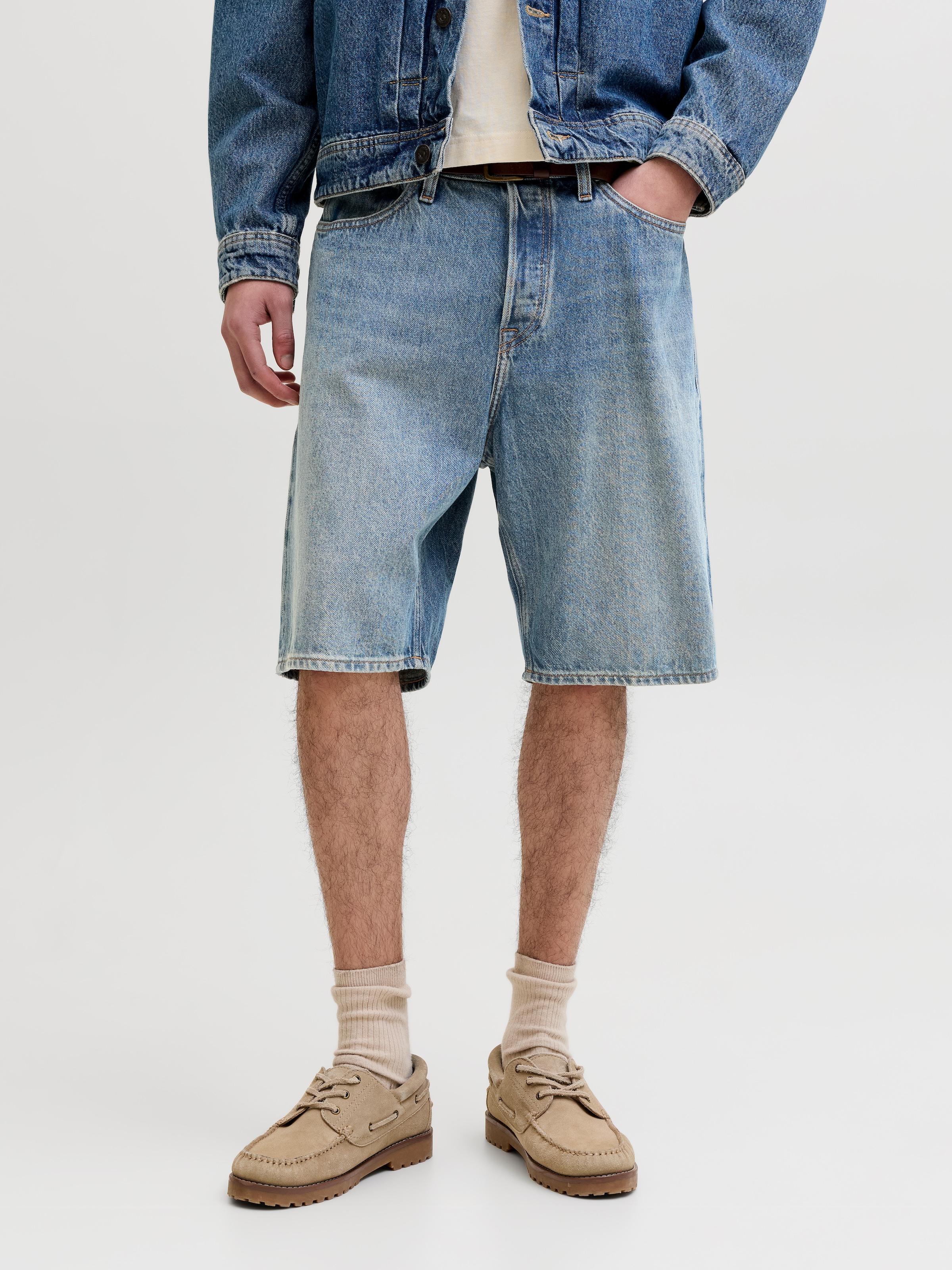 Jack & Jones Jeansshorts »JJIALEX JJORIGINAL SHORTS SBD 300 SN« Baumwolle, Baggy Fit