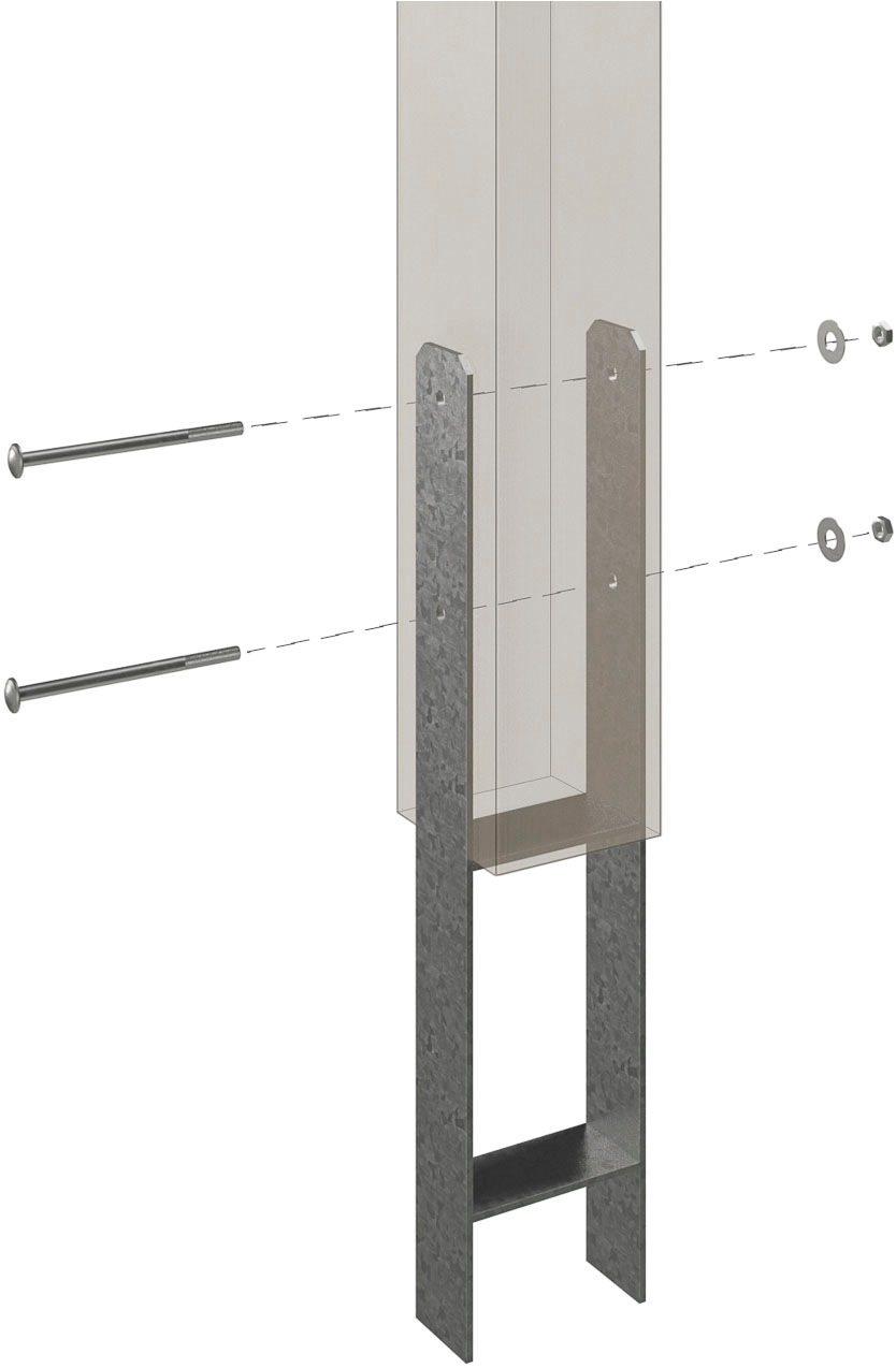Skanholz Einzelcarport »Schwaben Erweiterung«, 285 cm, Weiß, Erweiterung, 299 x 630 cm