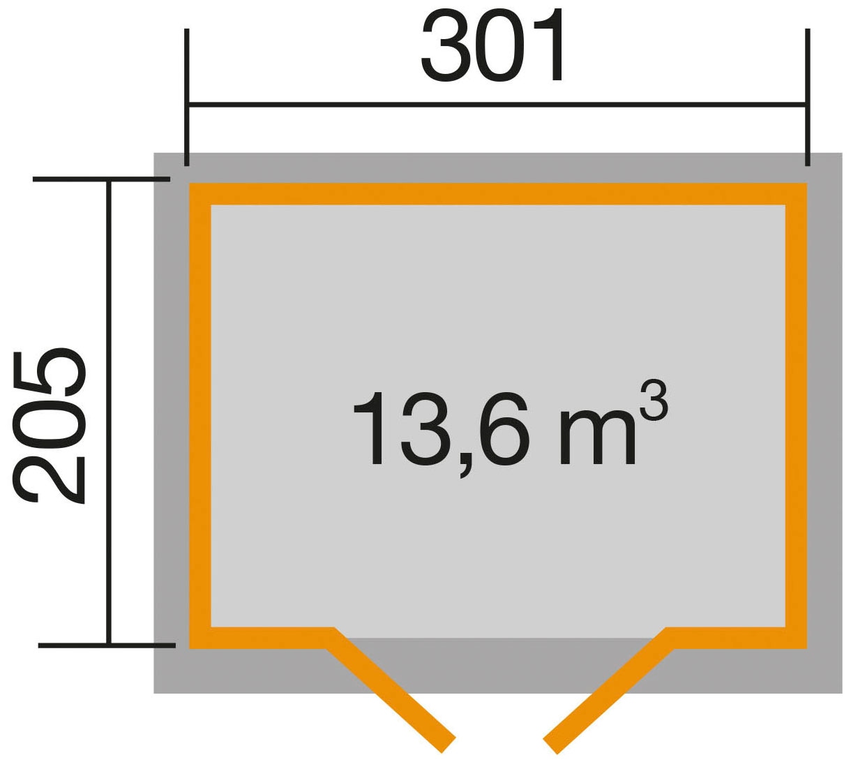 weka Gartenhaus »122 Gr.3, anthrazit«