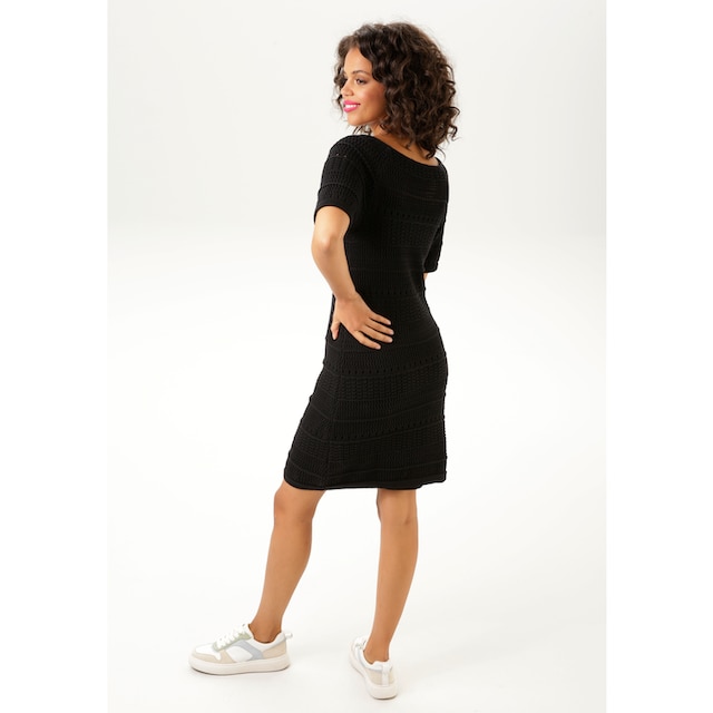 im - bestellen Ajourmuster-Mix KOLLEKTION online Strickkleid, NEUE CASUAL Aniston