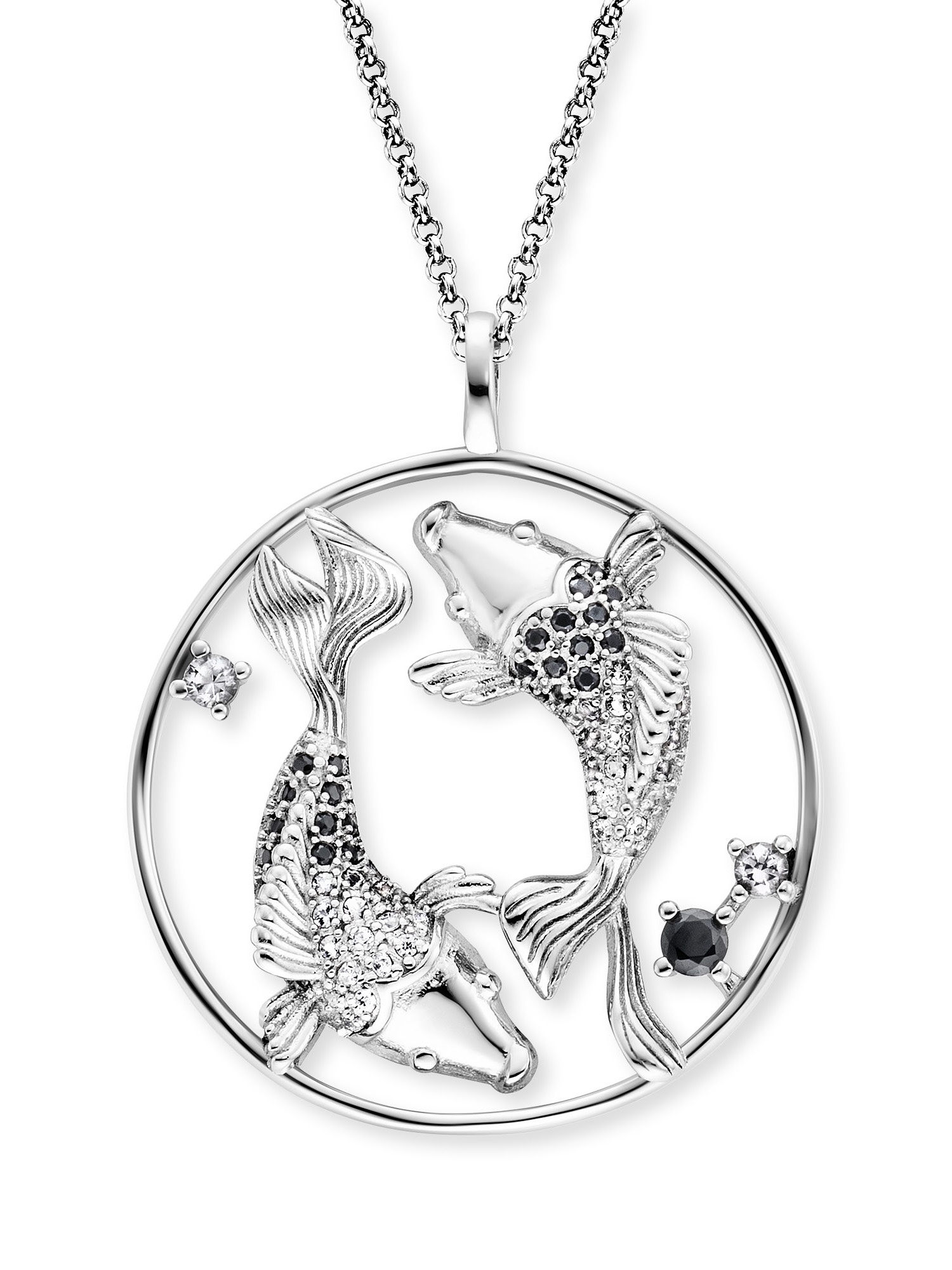 Engelsrufer Kette mit Anhänger »Yin Yang Fisch« Made in Germany - mit Zirkonia (synth.)