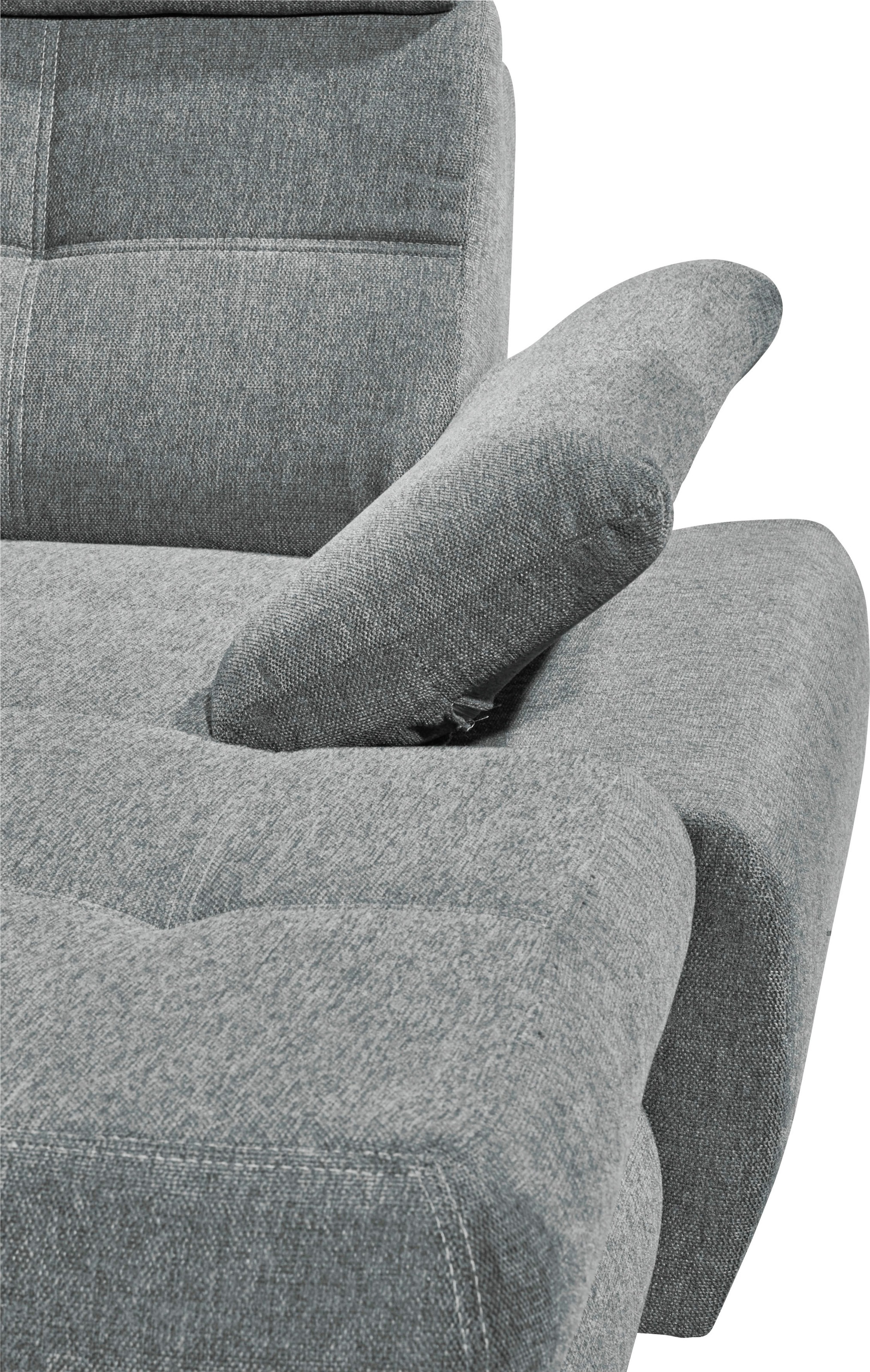 ED EXCITING DESIGN Wohnlandschaft »Alba U-Form«, mit Bettfunktion, Bettkasten, Armteilverstellung & Kopfstützen