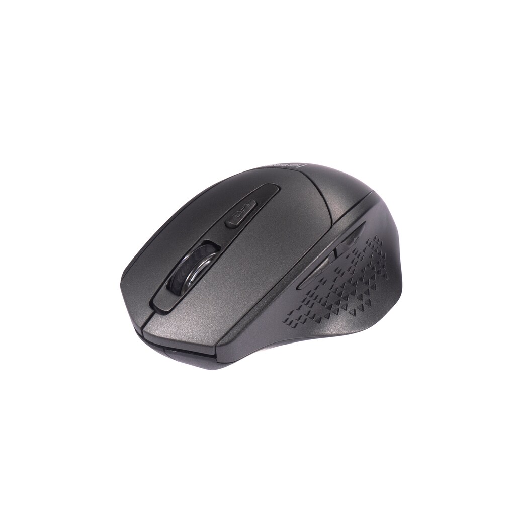 Hanseatic ergonomische Maus »Maus kabellos, 1600 dpi, 6 Tasten, schwarz, inkl. Batterie«