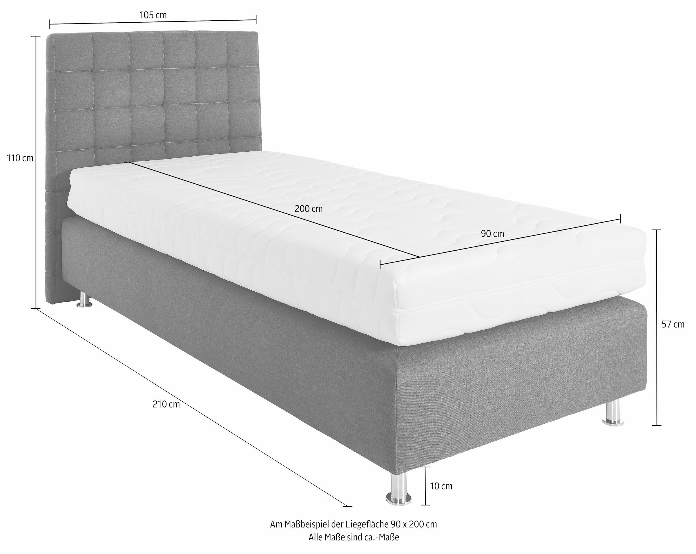 11. Bild von Westfalia Schlafkomfort Boxspringbett, mit Kaltschaum- oder Federkernmatratze, auch mit Topper lieferbar.